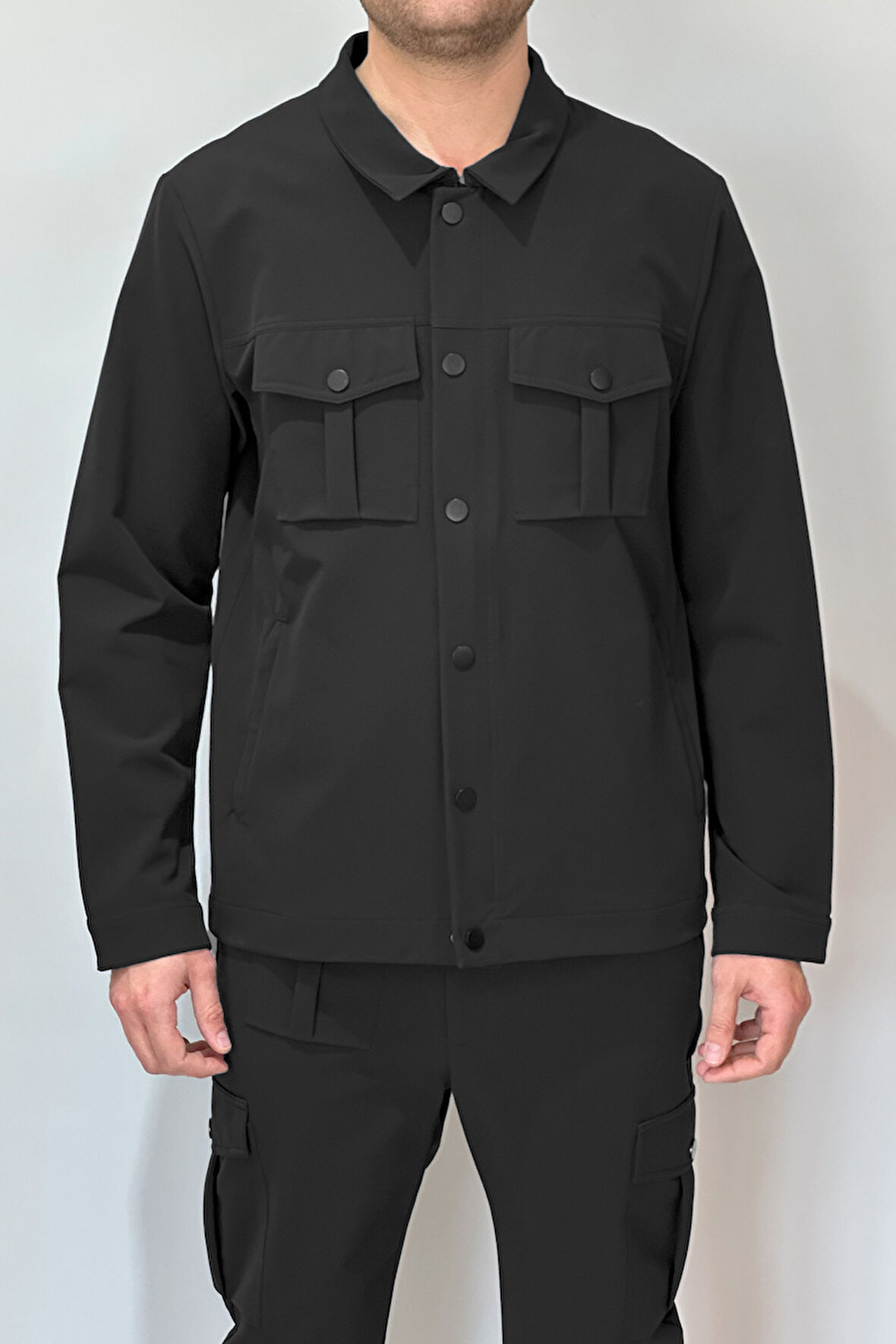 Erkek Modern Fermuarlı Üst 24720 Siyah | XXL