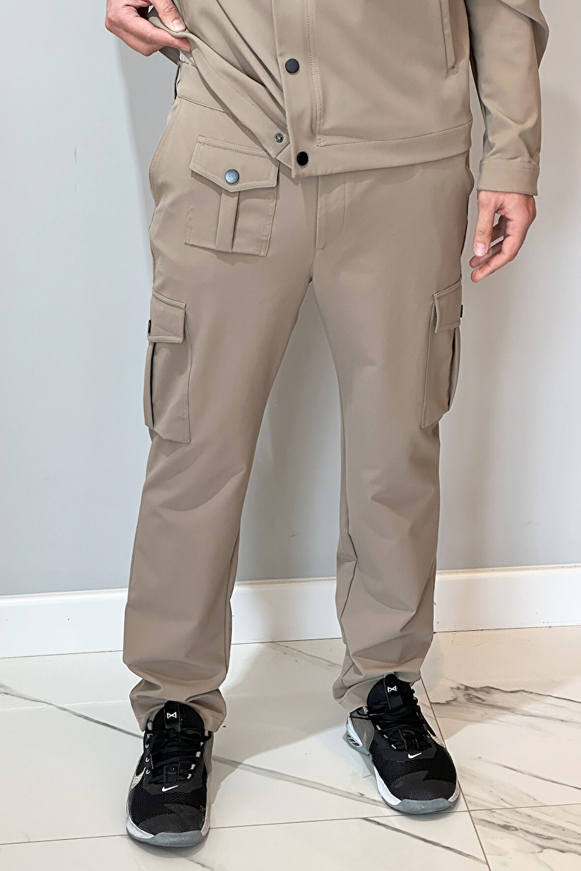 Erkek Çıtçıtlı Pantolon 24720 Bej | XL