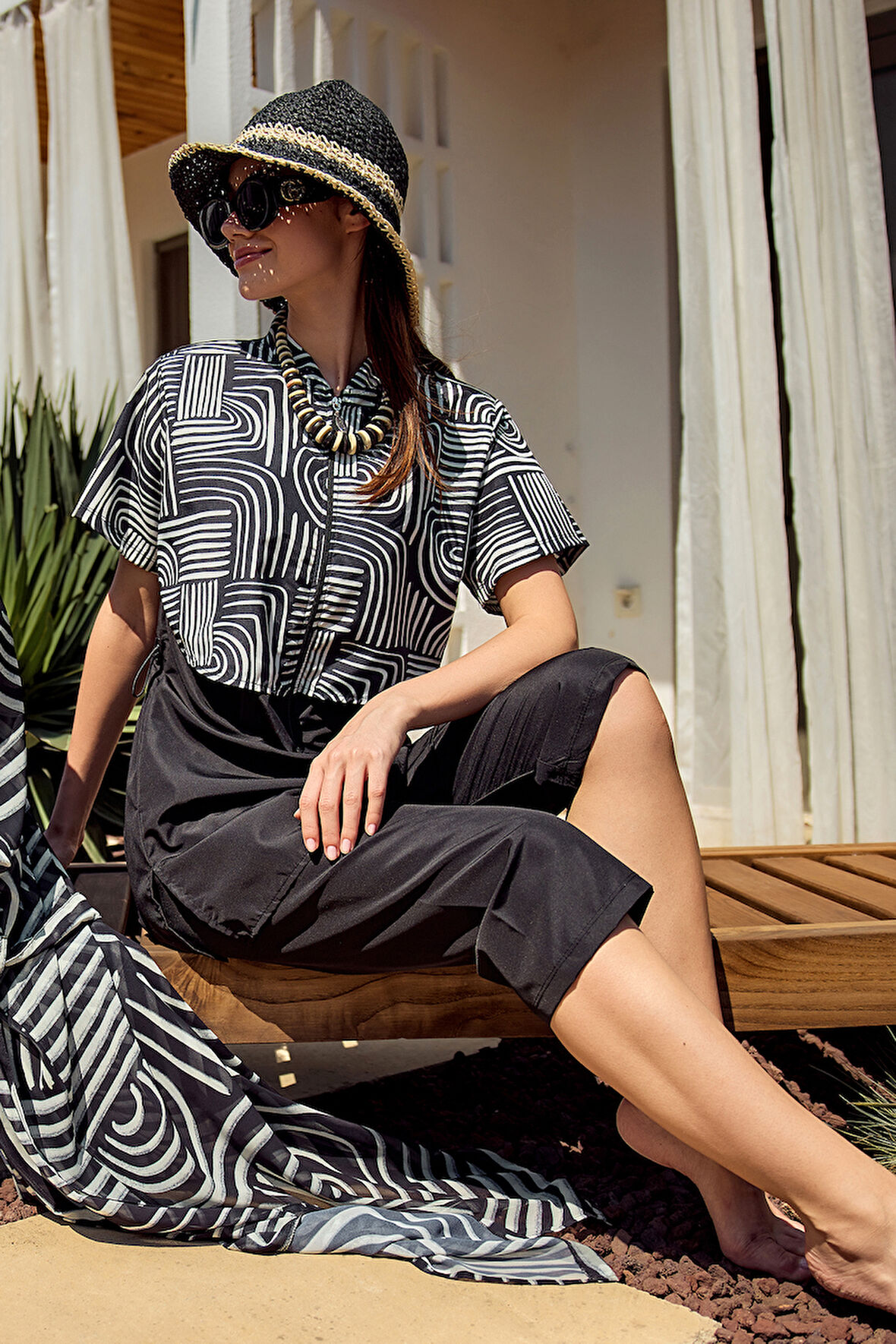 Önü Kapaklı Paraşüt Kısa Kollu Yarı Kapalı Mayo Nurel R2604 | XXL