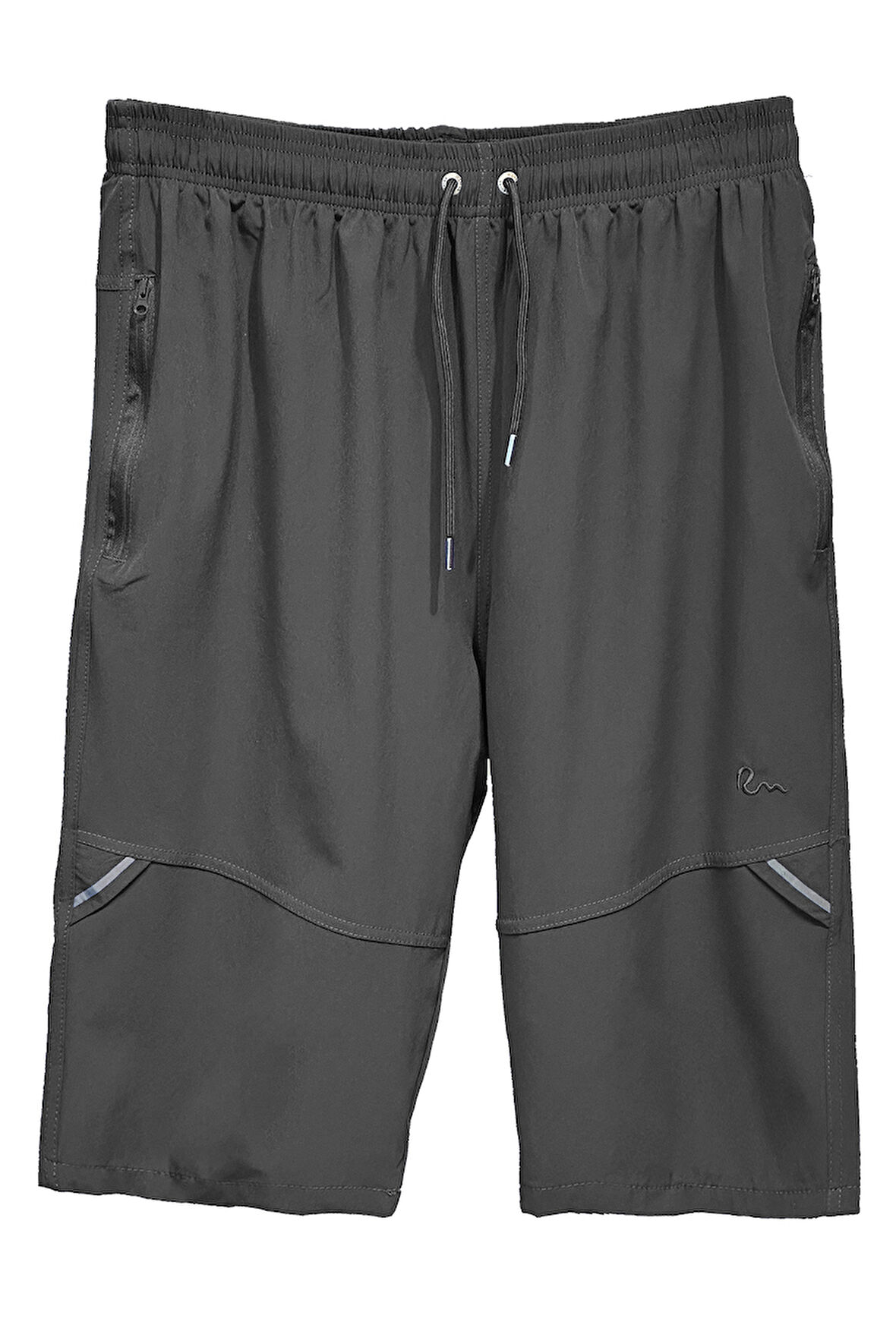 Ters Fermuar Erkek Şort Mayo RKS-08 Siyah | 5XL