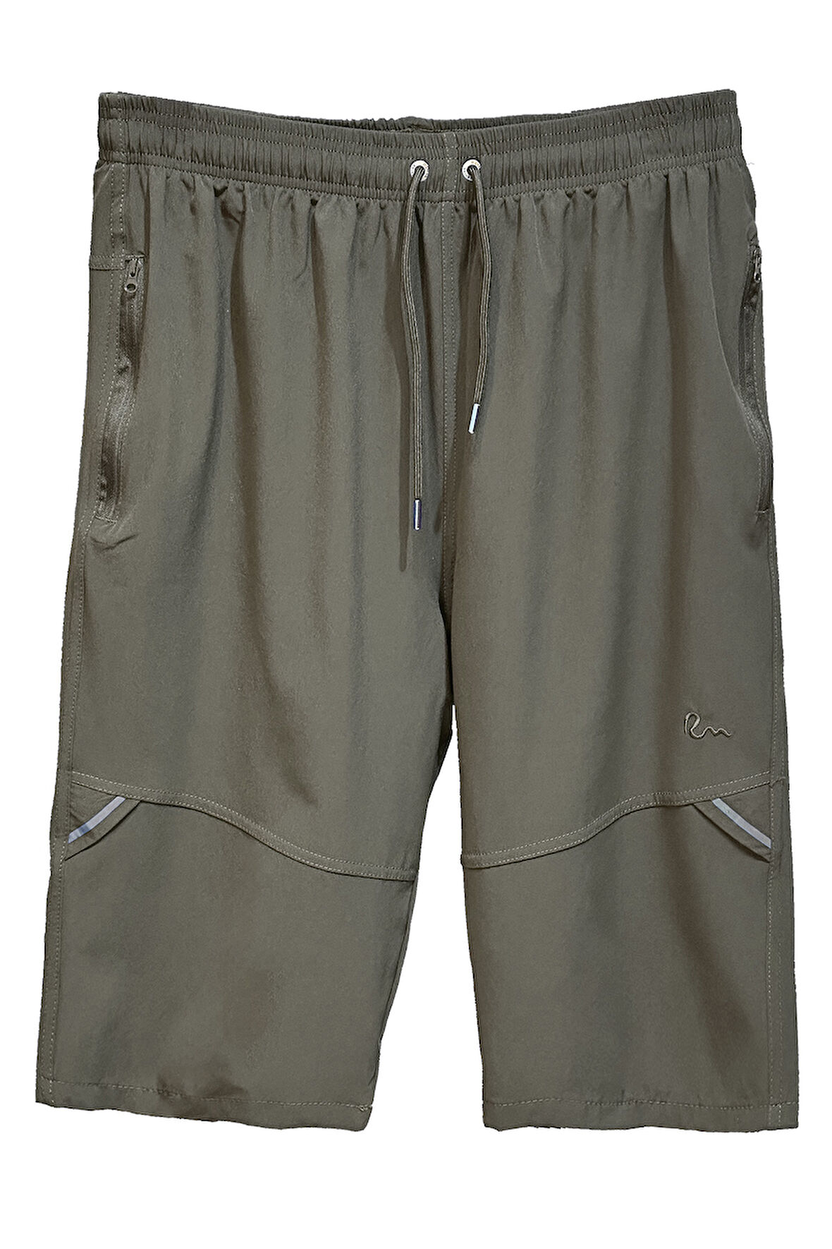 Ters Fermuar Erkek Şort Mayo RKS-08 Haki | 5XL