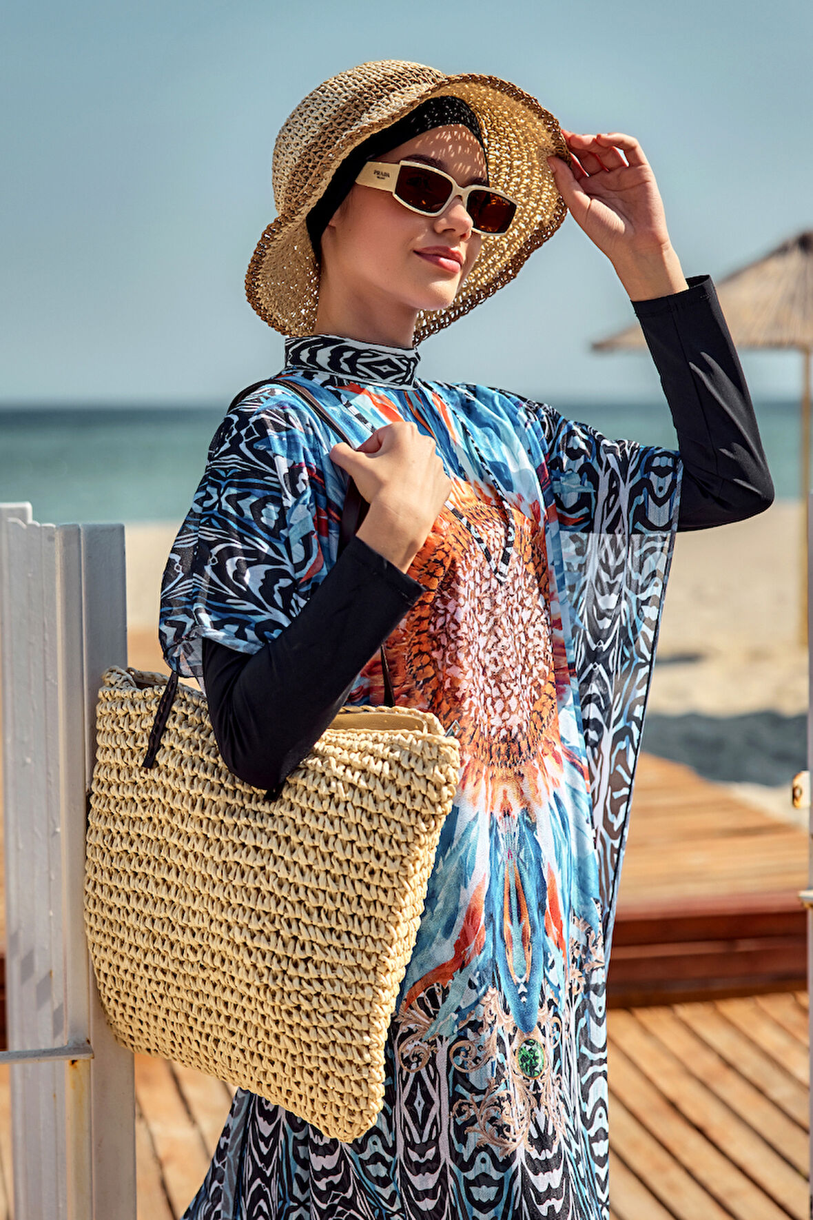 Remsa Hasır Plaj Çantası 011 Ekru | Standart