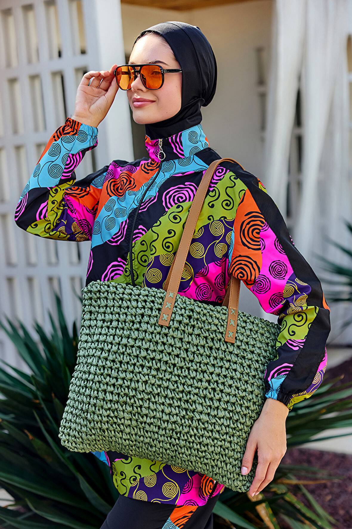 Remsa Hasır Çanta Plaj Çantası 015 Haki | Standart