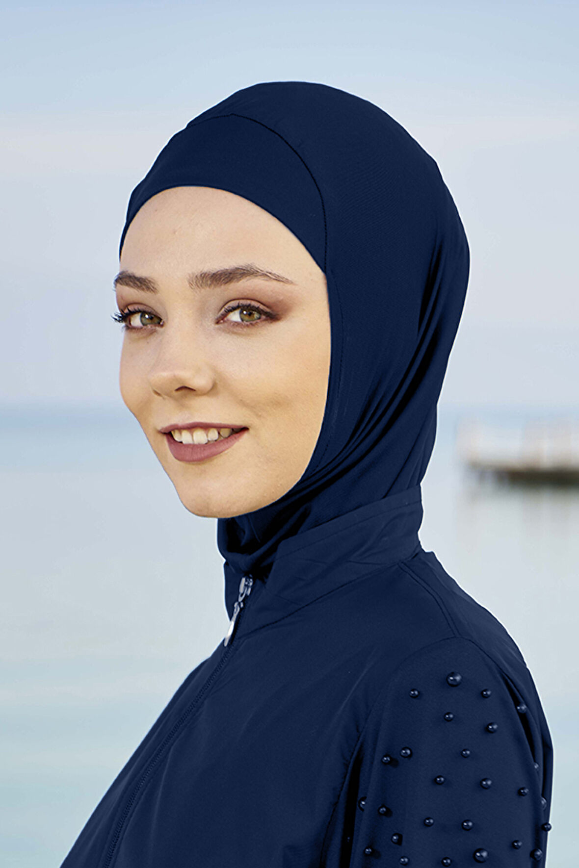 Remsa Mayo Yüzücü Eşarp Havuz Deniz Eşarp RBE-01 Lacivert01 | Standart