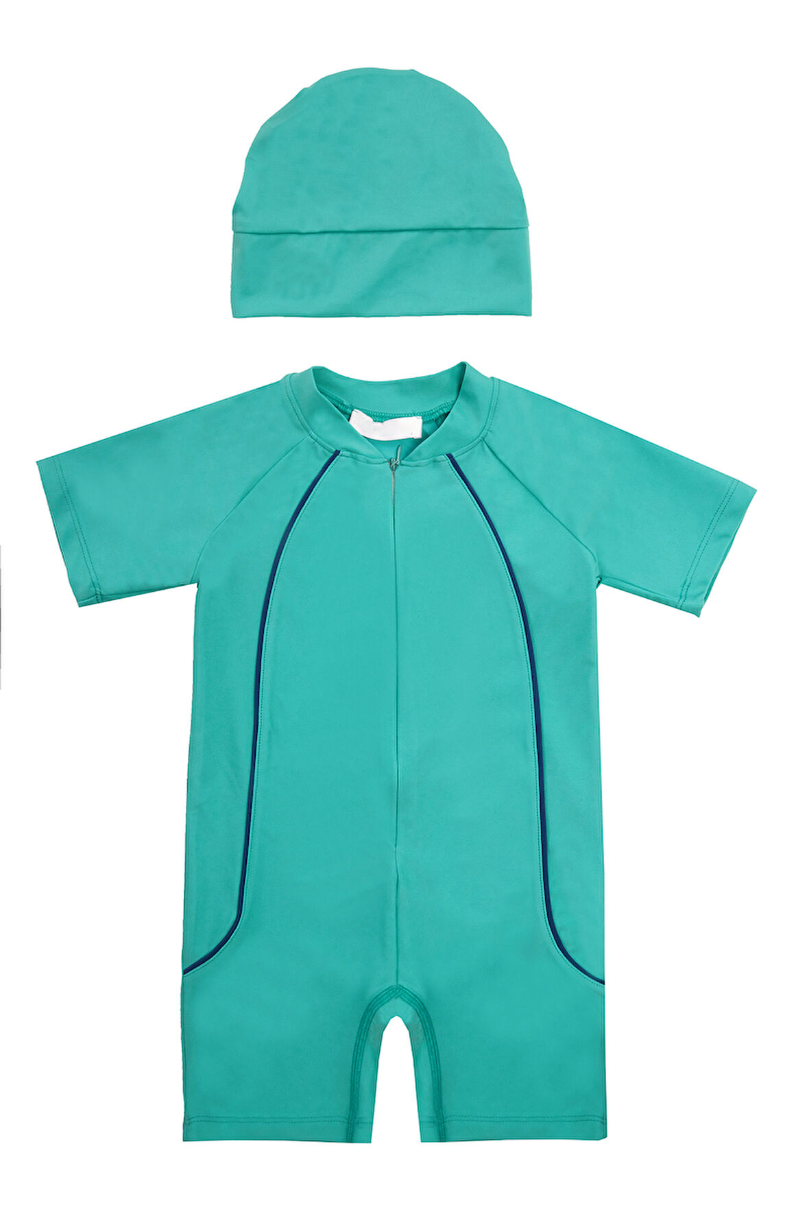 UV Korumalı Tulum Kısa Kollu Şortlu Çocuk Yüzücü Mayo Clous 5155 Mint01 | 7-8 YAŞ