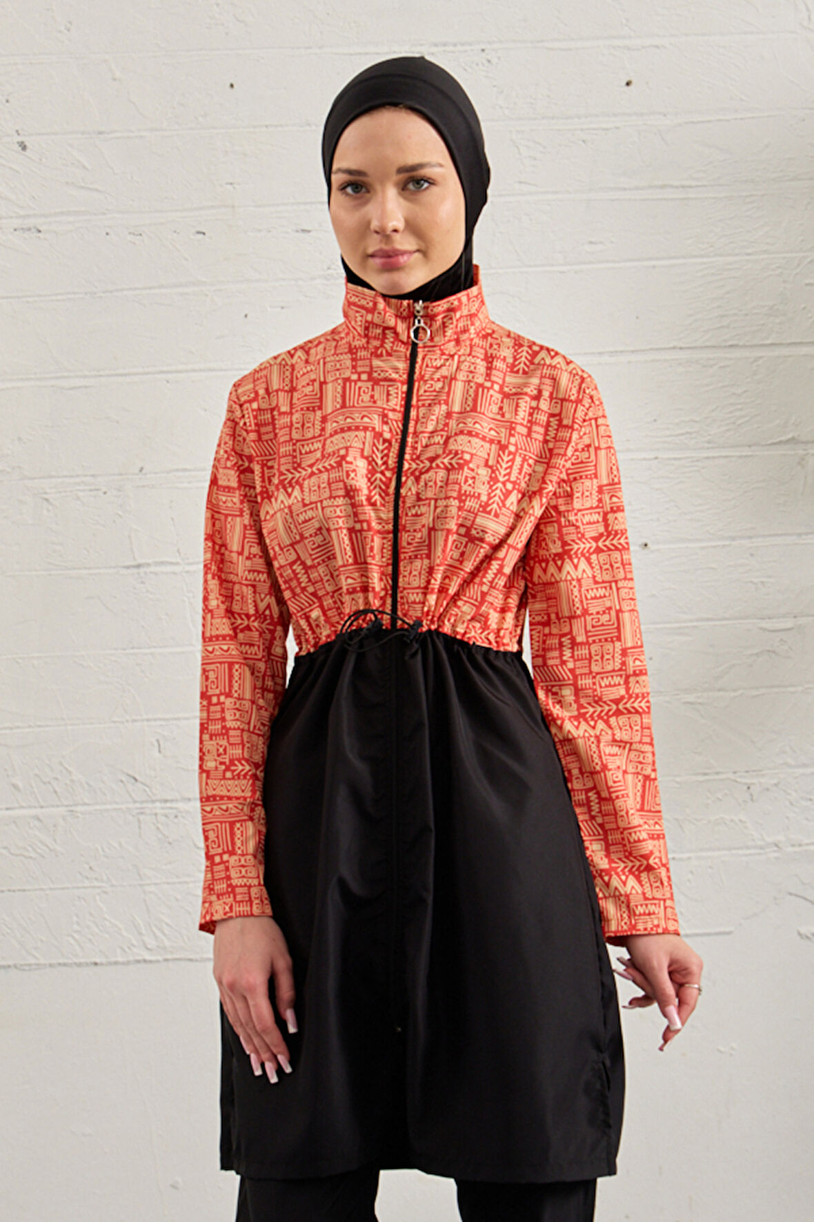 Paraşüt Tam Kapalı Tesettür Mayo 3024-279 Siyah03 | 46