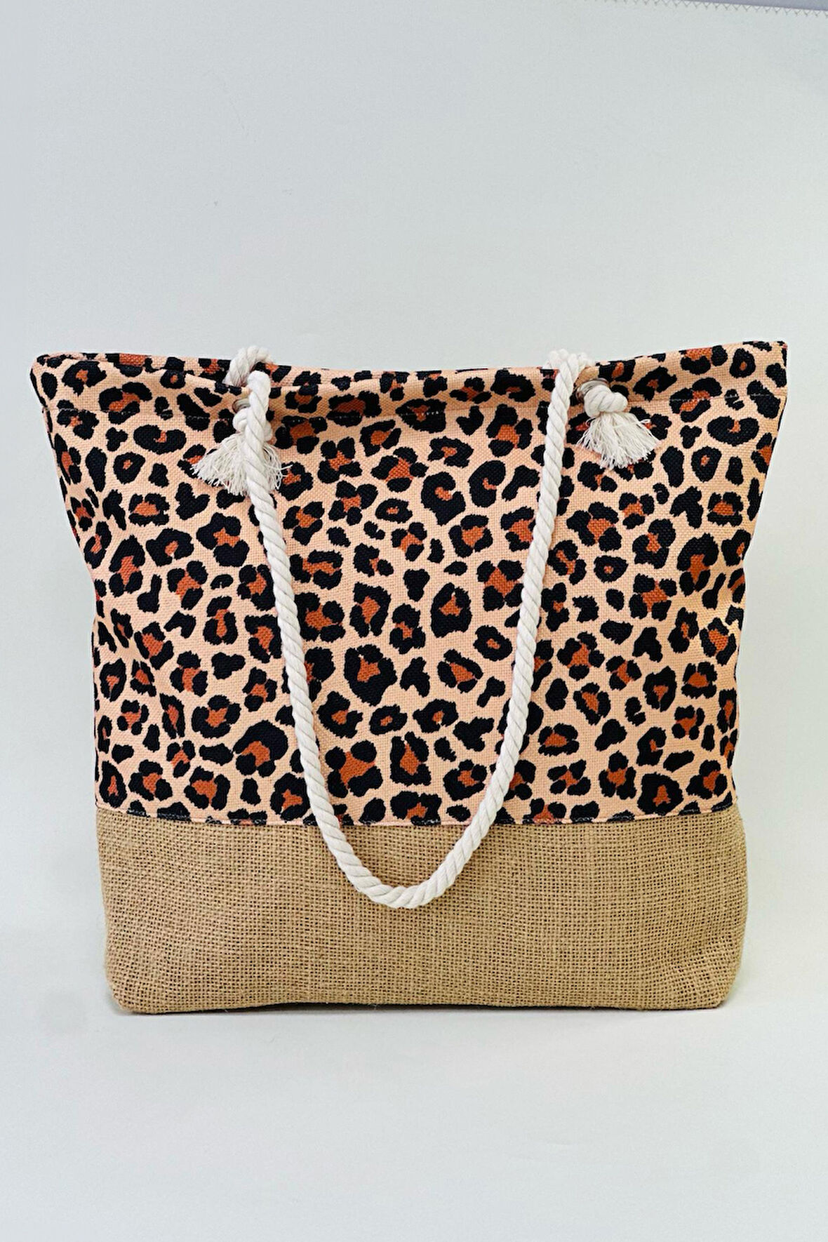 Desenli Plaj Çantası RÇ-P-01 Leopar | Standart