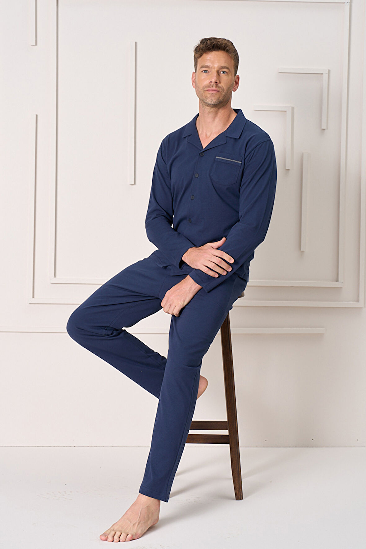 Erkek Penye Uzun Kol Pijama Takımı 2157 Laci03 | XXL