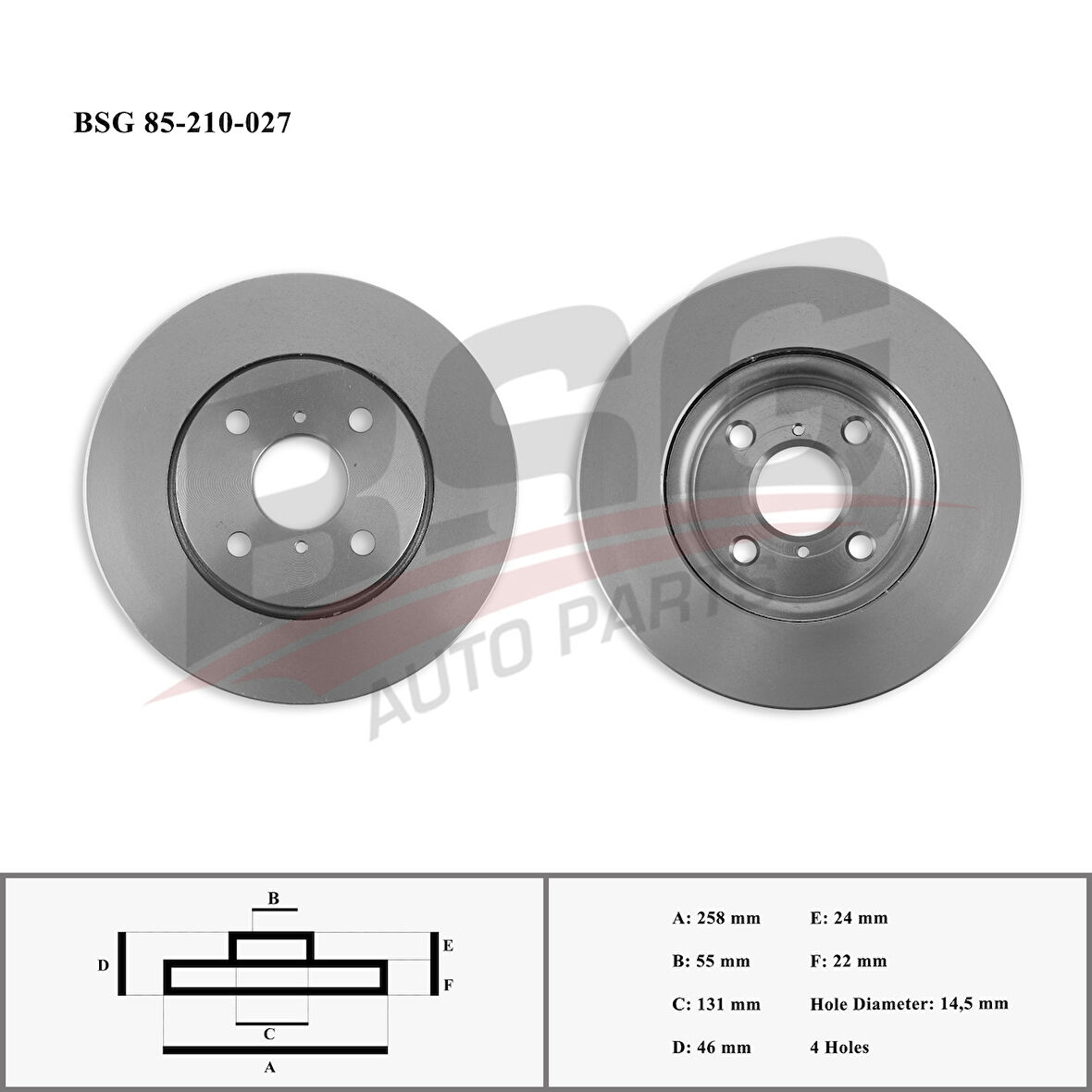 Japon Fren Diski Ön - Fren Diski Ön - Bsg 85-210-027