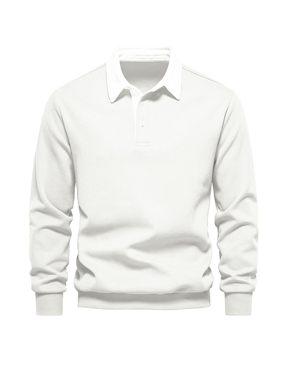 Ghassy Co. Erkek Retro Renk Bloklu Pamuklu Gömlek Yaka Sweatshirt