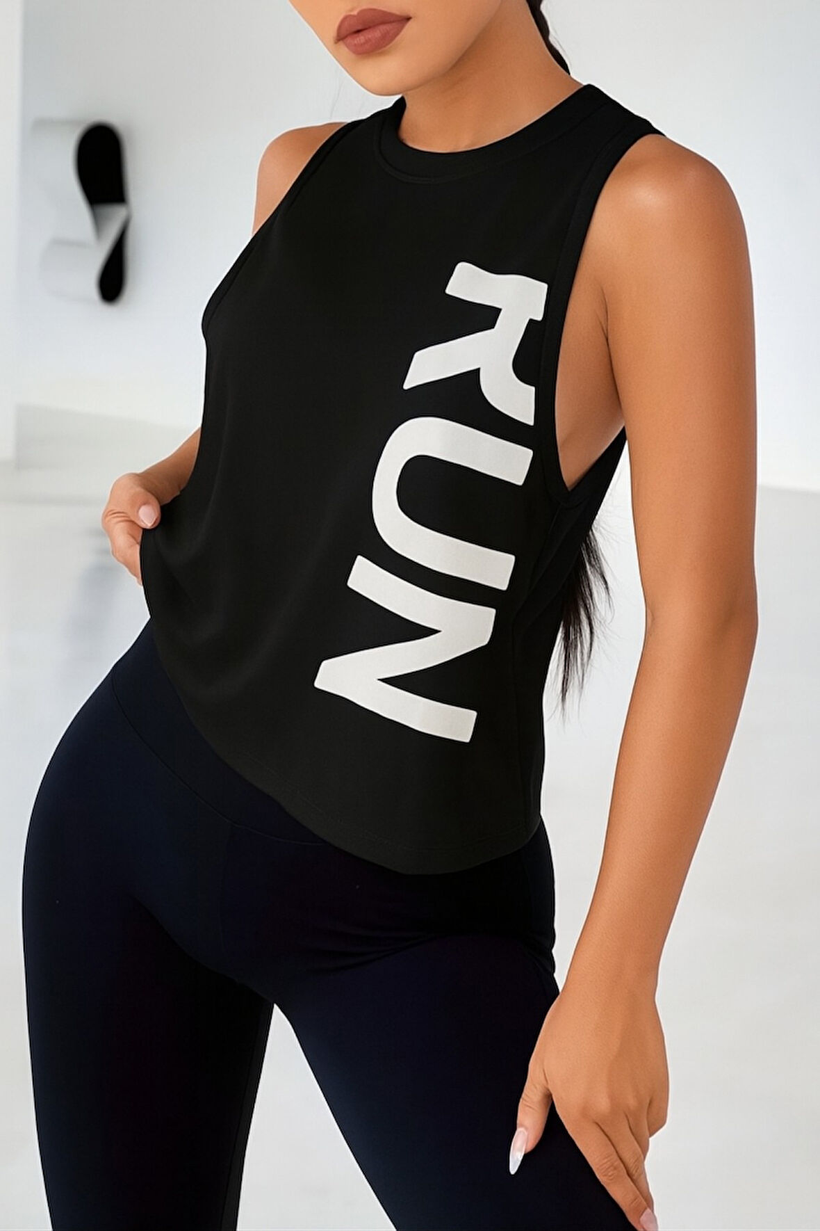 Ghassy Co. Kadın RUN Nefes Alabilir Koşu Egzersiz Kolsuz Spor Atlet