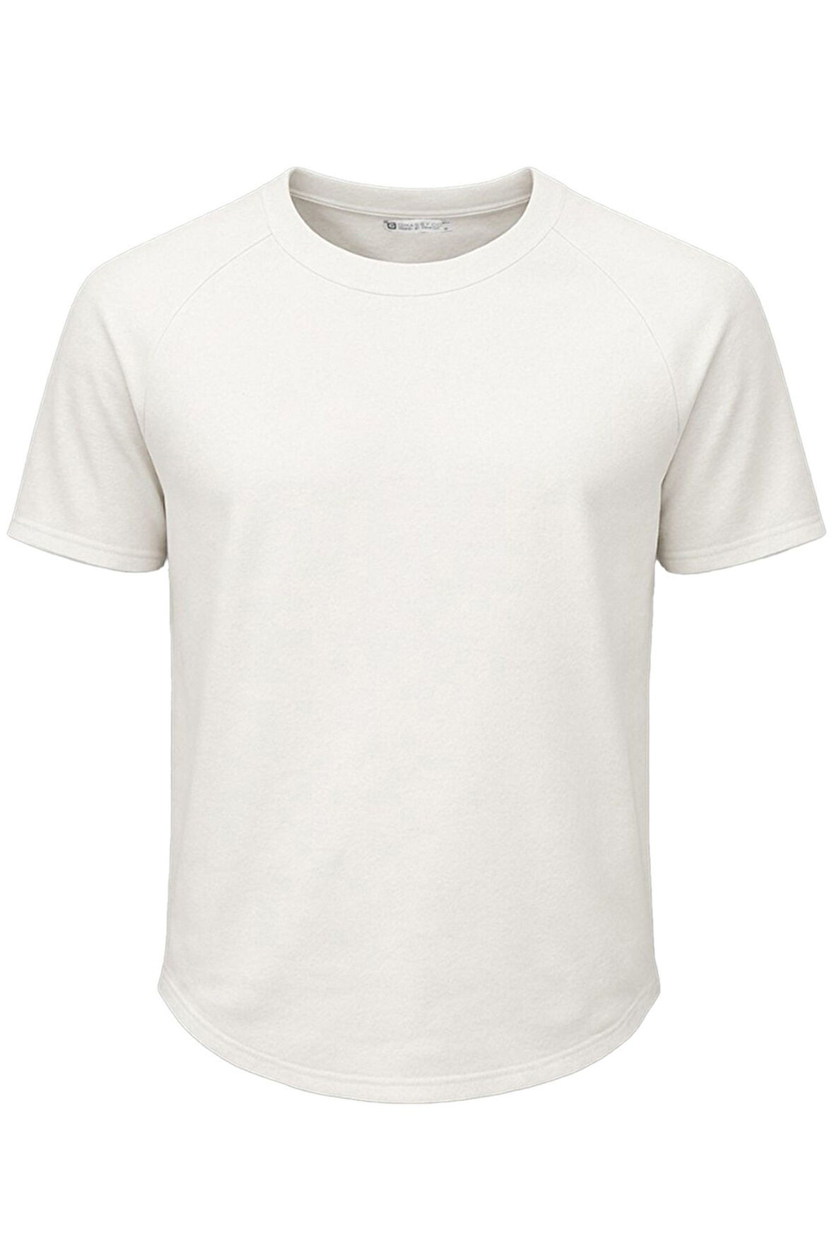 Ghassy Co. Erkek Reglan Oval Kesim %100 Pamuk Yumuşak Dokulu Bisiklet Yaka T-shirt