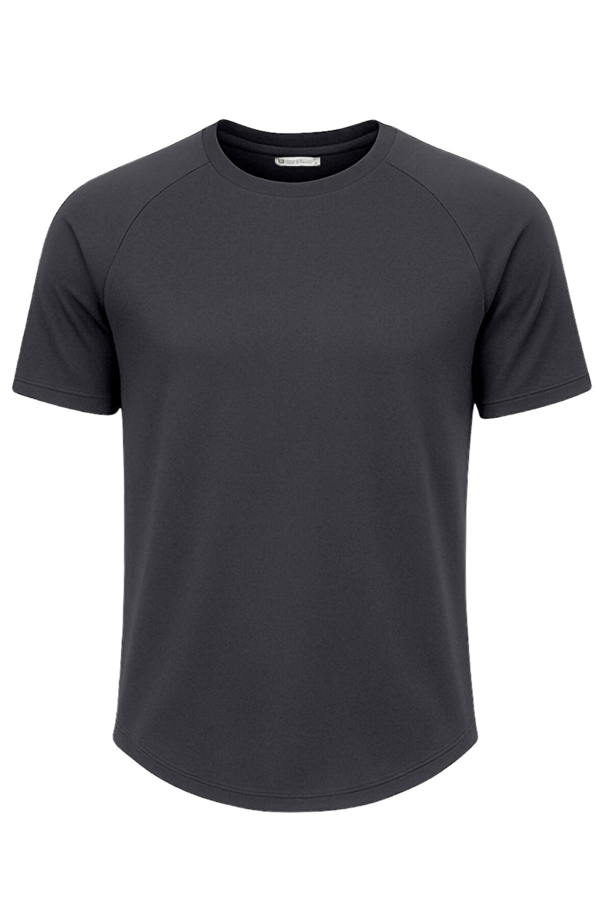 Ghassy Co. Erkek Reglan Oval Kesim %100 Pamuk Yumuşak Dokulu Bisiklet Yaka T-shirt