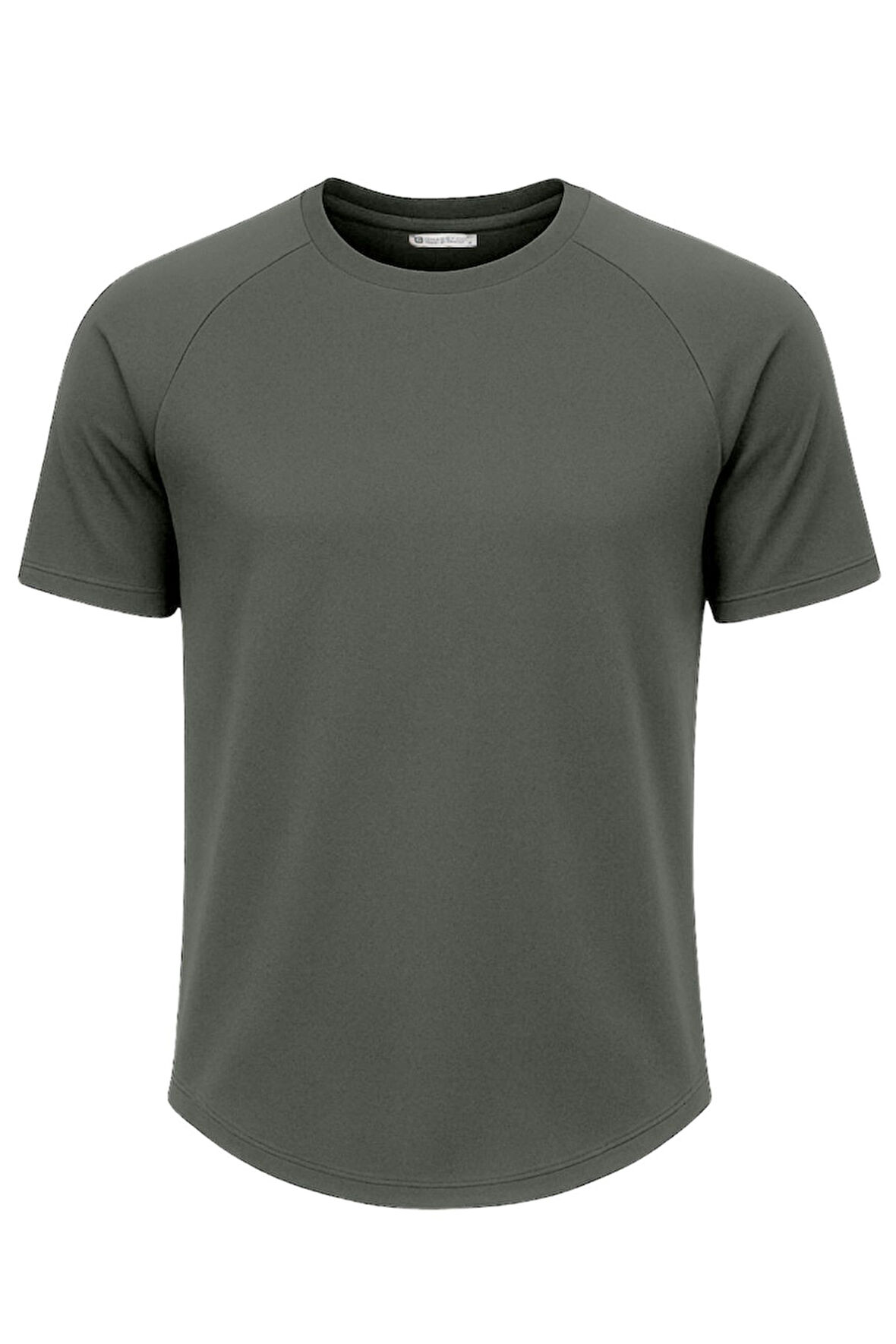 Ghassy Co. Erkek Reglan Oval Kesim %100 Pamuk Yumuşak Dokulu Bisiklet Yaka T-shirt