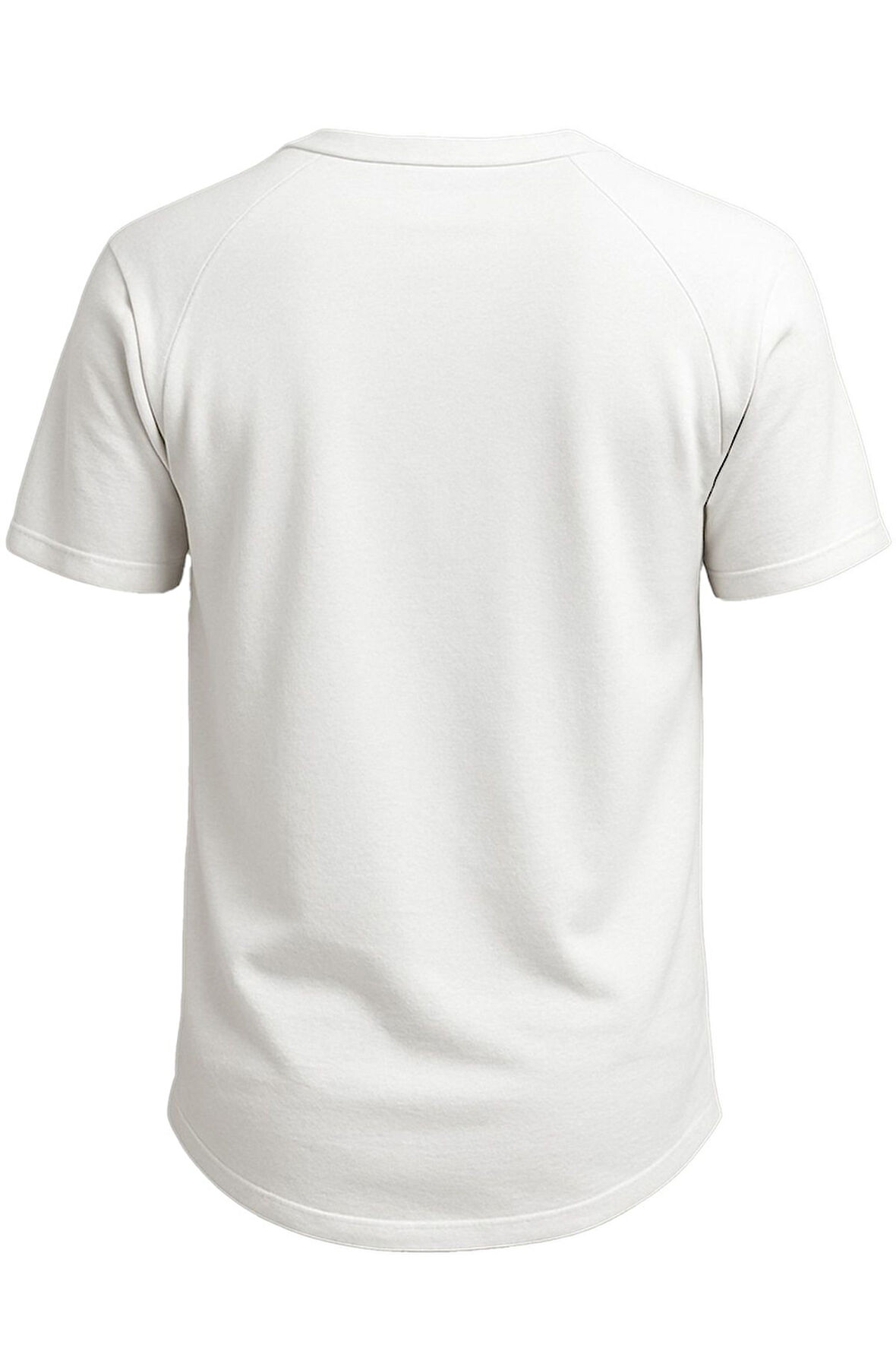 Ghassy Co. Erkek Reglan Oval Kesim %100 Pamuk Yumuşak Dokulu Bisiklet Yaka T-shirt