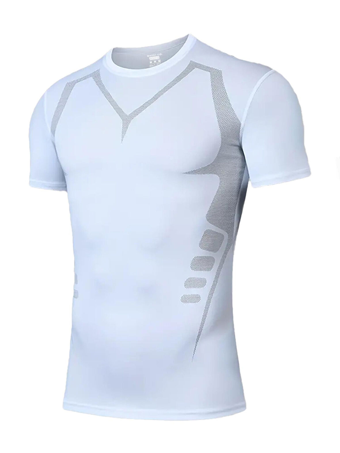 Ghassy Co. Erkek Ultra Esnek Koşu Egzersiz Hızlı Kuruma Nefes Alabilen Kısa Kollu Spor T-shirt