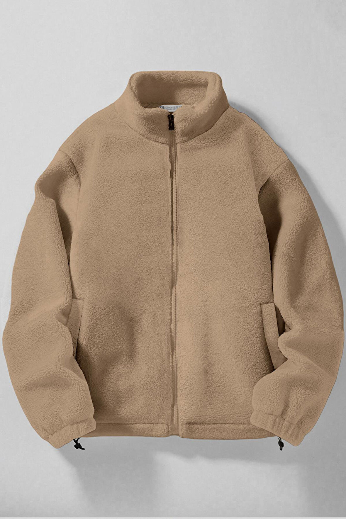 Ghassy Co. Erkek Alaska Regular Peluş Sherpa Kışlık  Tam Fermuarlı Polar Sweatshirt