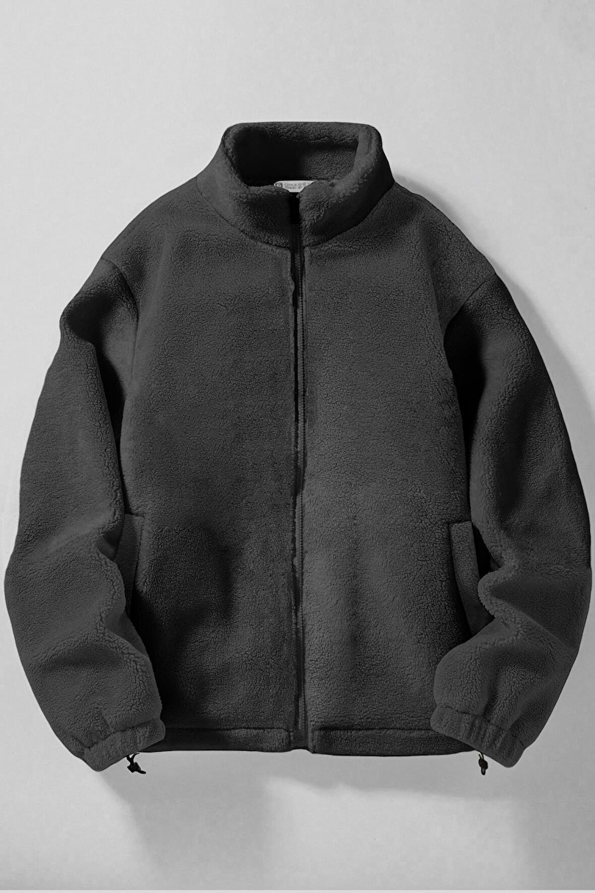 Ghassy Co. Erkek Alaska Regular Peluş Sherpa Kışlık  Tam Fermuarlı Polar Sweatshirt