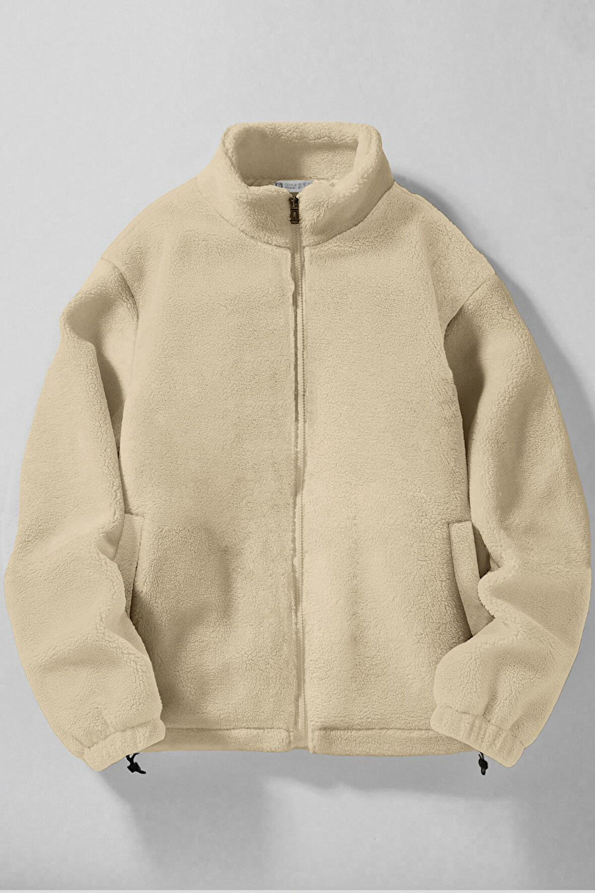 Ghassy Co. Erkek Alaska Regular Peluş Sherpa Kışlık  Tam Fermuarlı Polar Sweatshirt