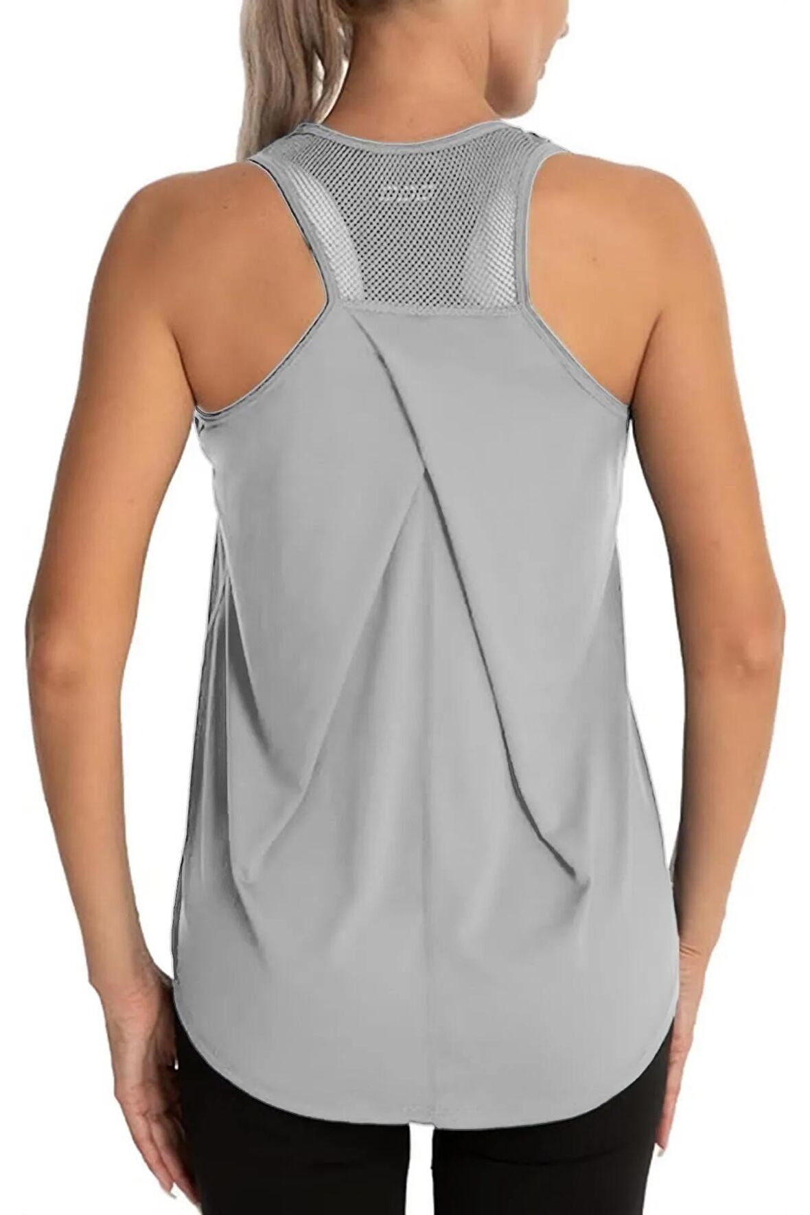 Ghassy Co. Kadın Cross Üst Sırt File Detaylı Antrenman Yoga Spor Atlet Tank Tops 1783
