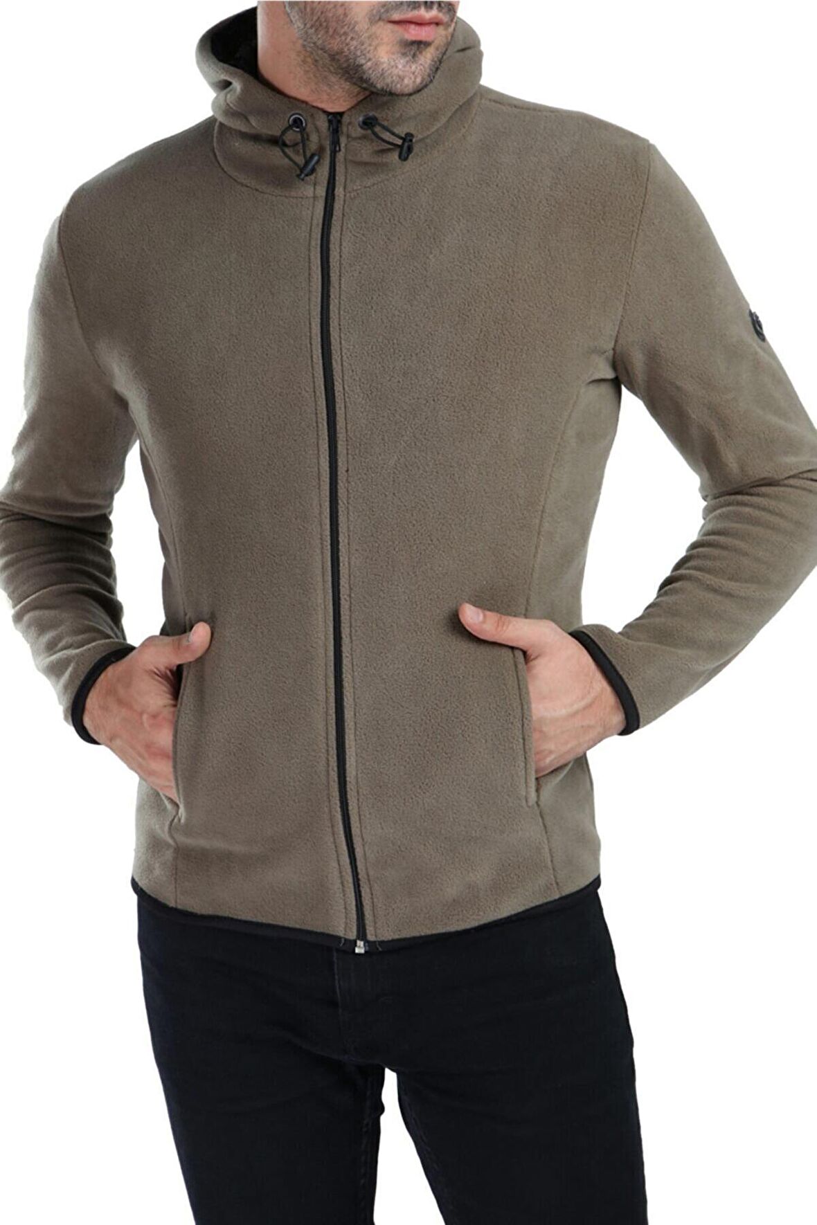 Ghassy Co. Erkek Kapüşonlu Polar Ceket