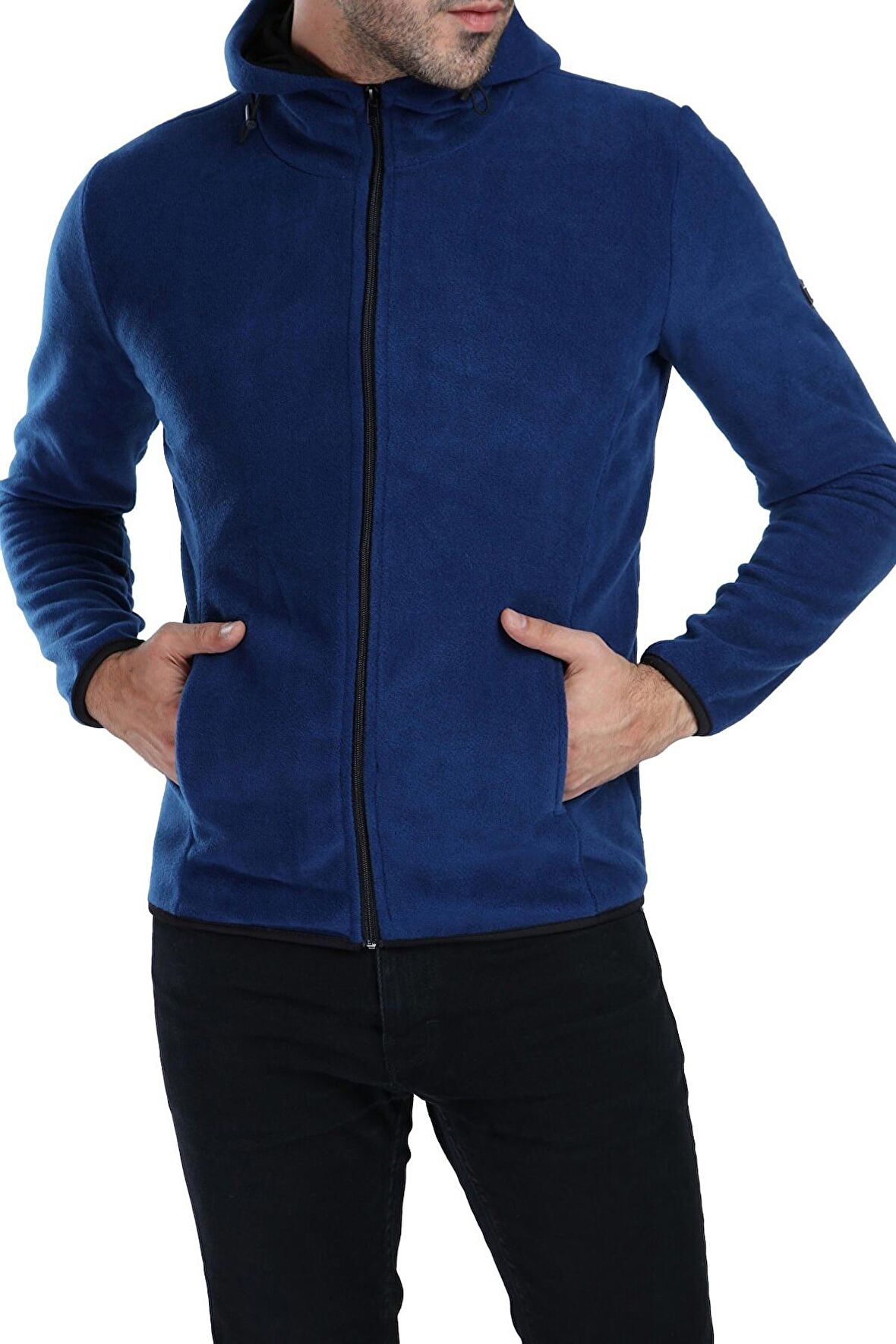 Ghassy Co. Erkek Kapüşonlu Polar Ceket