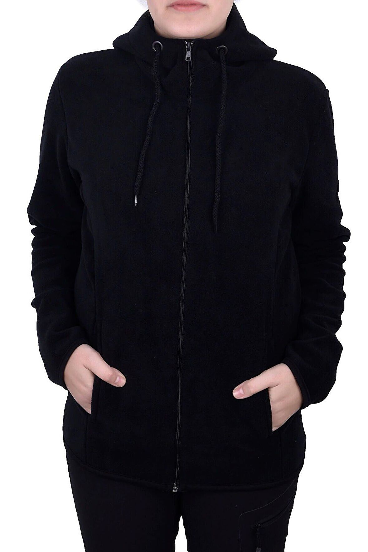 Ghassy Co. Kadın Kapüşonlu Polar Ceket