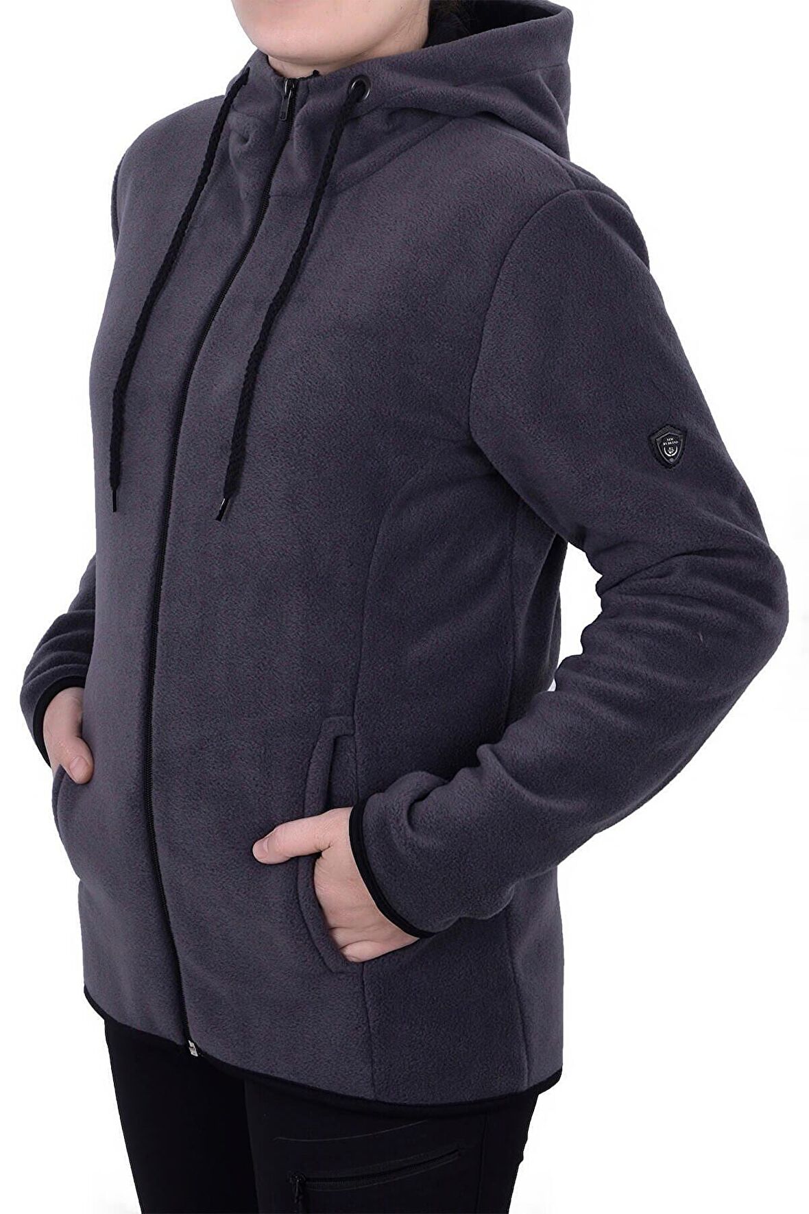 Ghassy Co. Kadın Kapüşonlu Polar Ceket