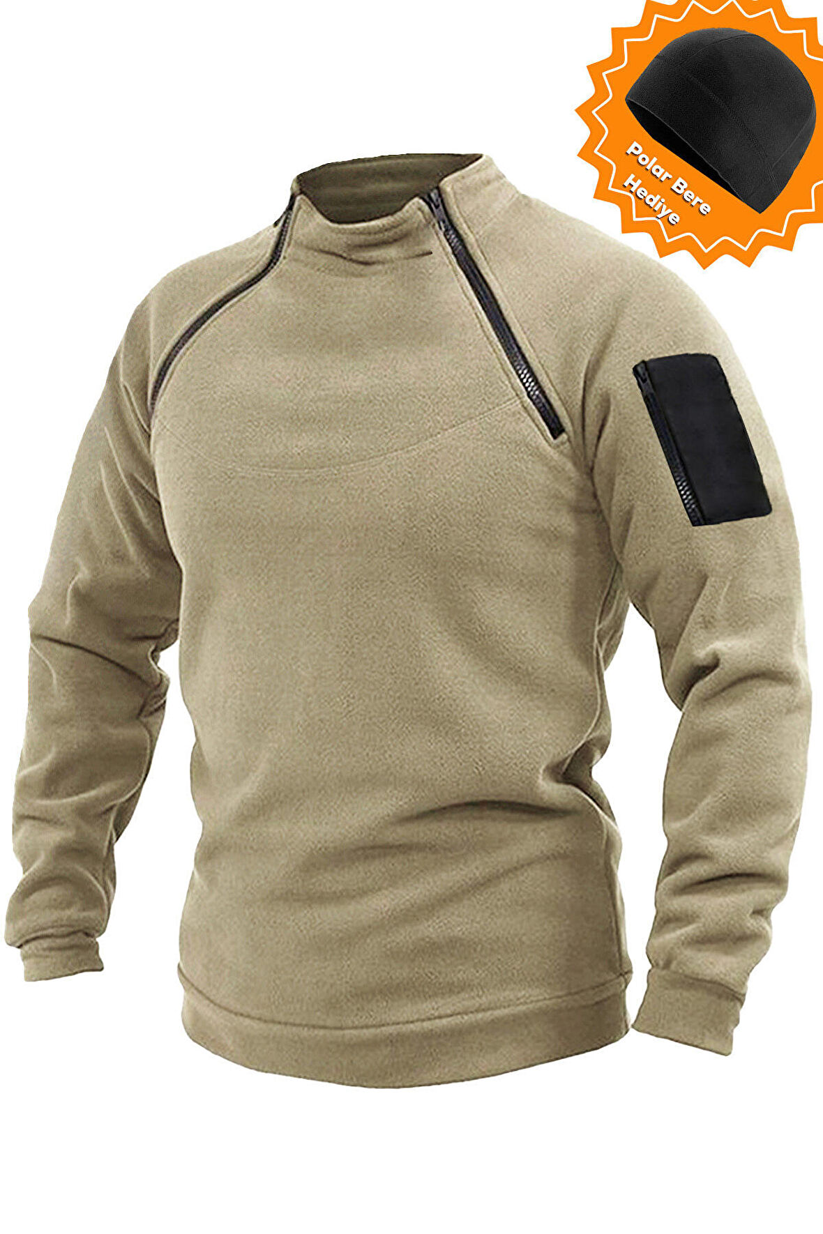 Ghassy Co. Erkek Airforce Tactical Thermal Tech Fonksiyonel Kol Cepli Polar 