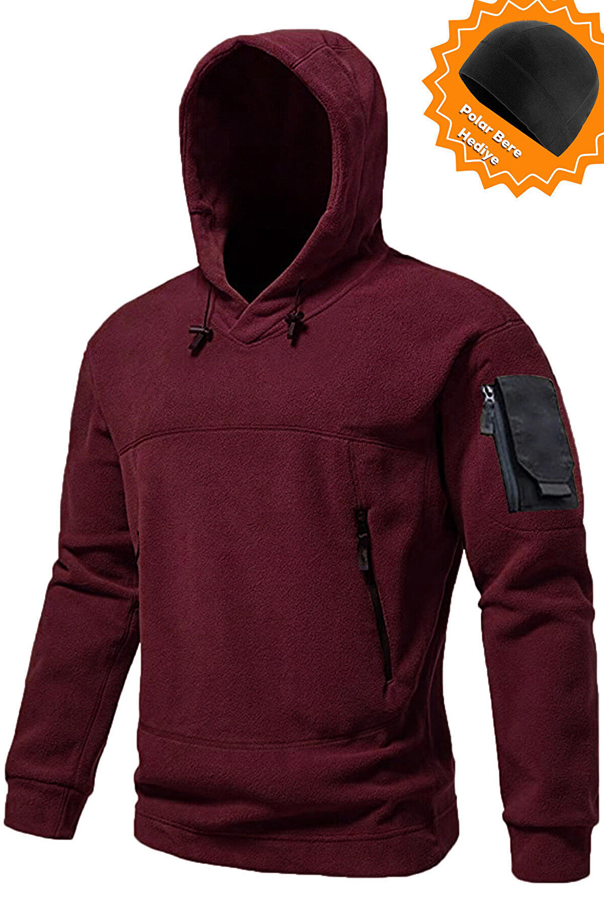 Ghassy Co. Erkek Military Sport Warm Outdoor Kapüşonlu Pola Ceket 