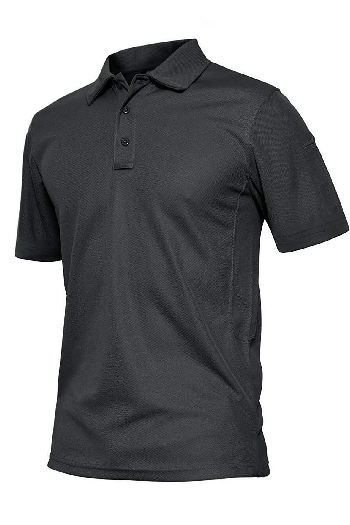 Ghassy Co. Erkek Taktik Polo Yaka Gömlek Hızlı Kuruma Nem Emici Performans Pique Jersey Golf T-shirt