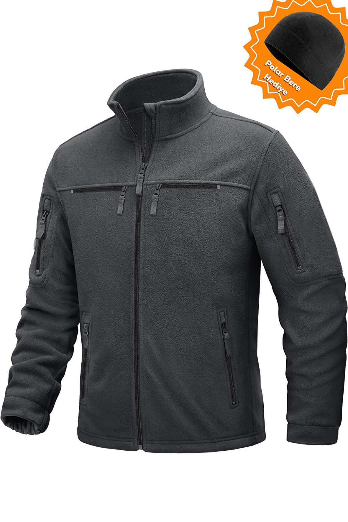 Ghassy Co. Warm Tactical Sport Multi 6 Cep Fonksiyonel Termal Polar Ceket