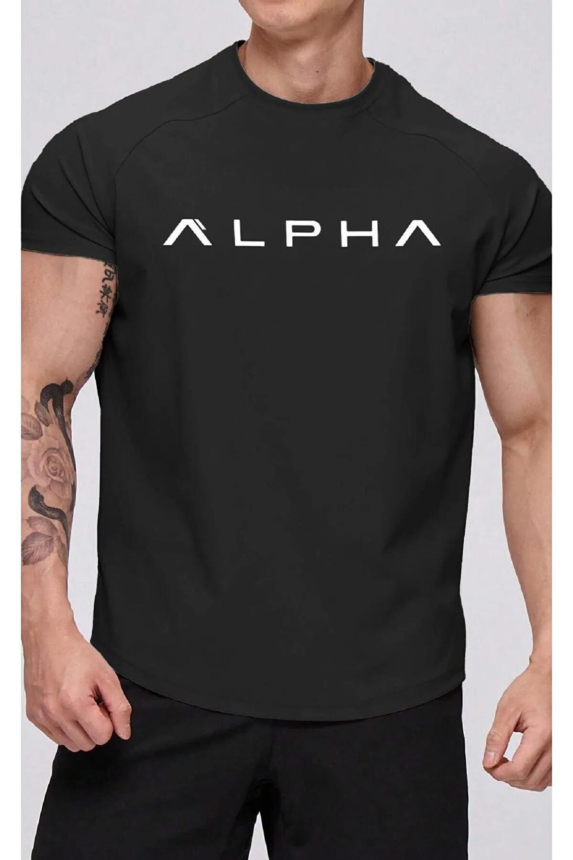 Ghassy Co. Erkek Alpha Sports Reglan Oval Kesim Penye T-shirt