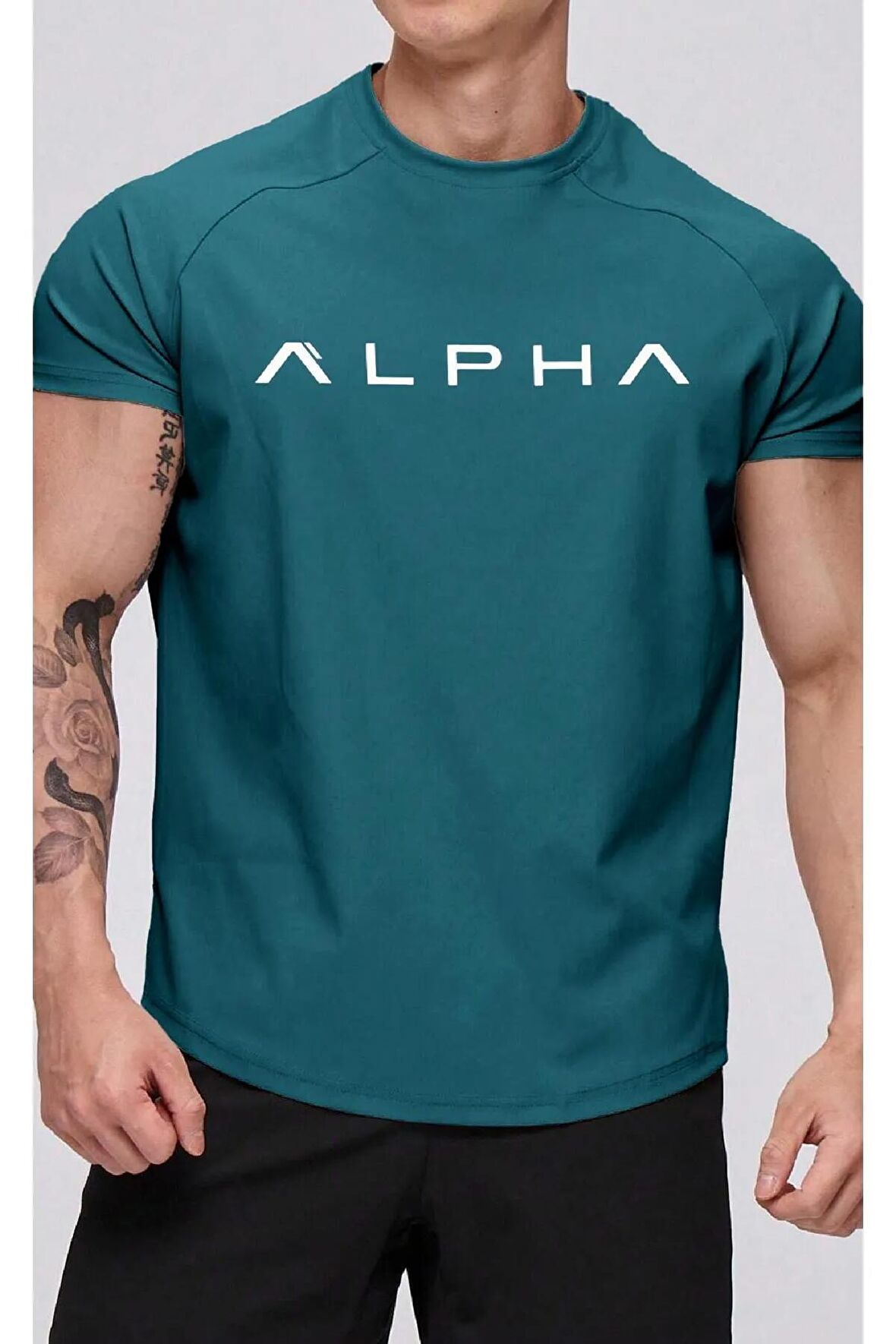 Ghassy Co. Erkek Alpha Sports Reglan Oval Kesim Penye T-shirt