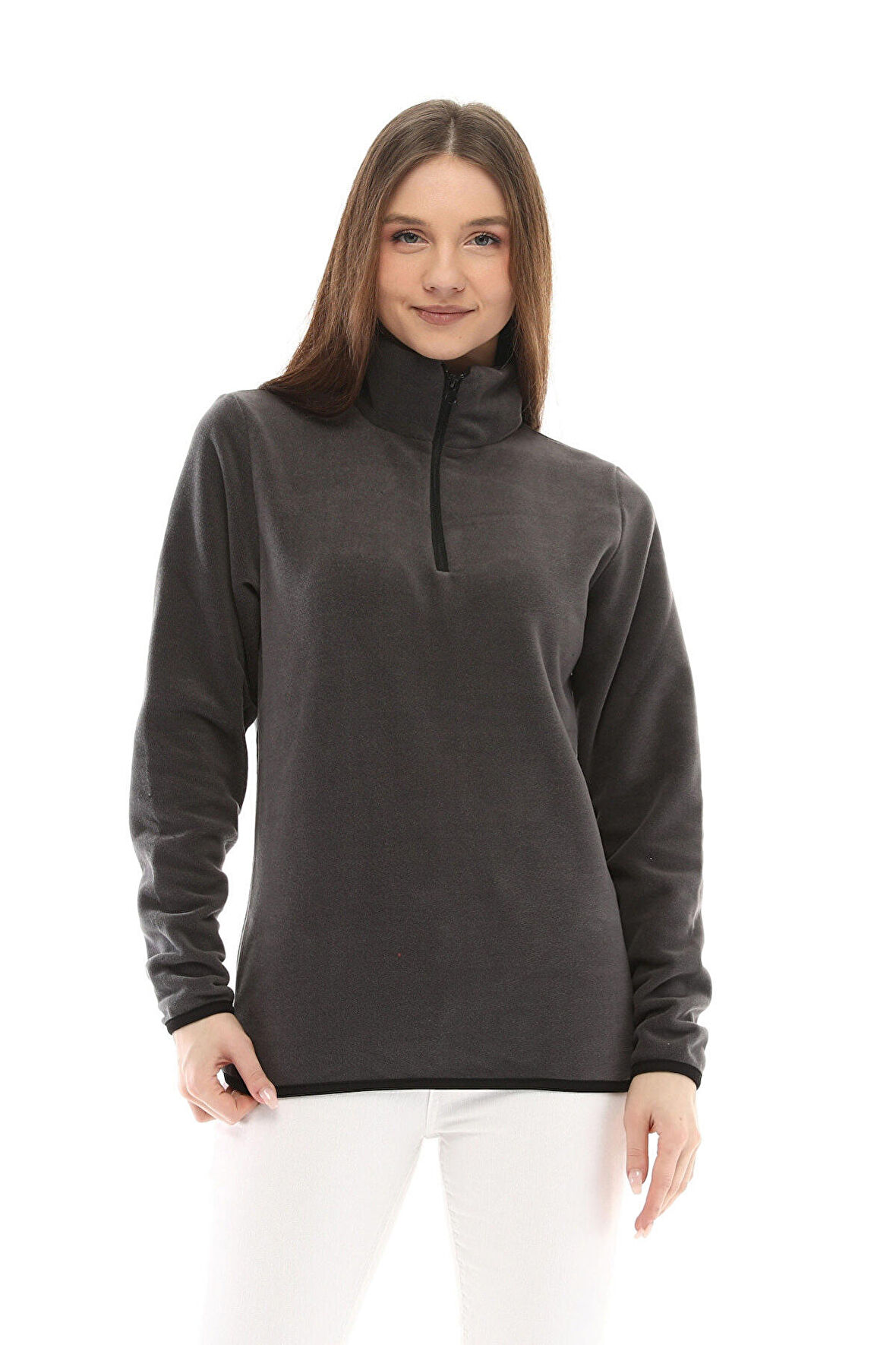 Ghassy Co. Kadın Yarım Fermuar Dik Yaka Polar 