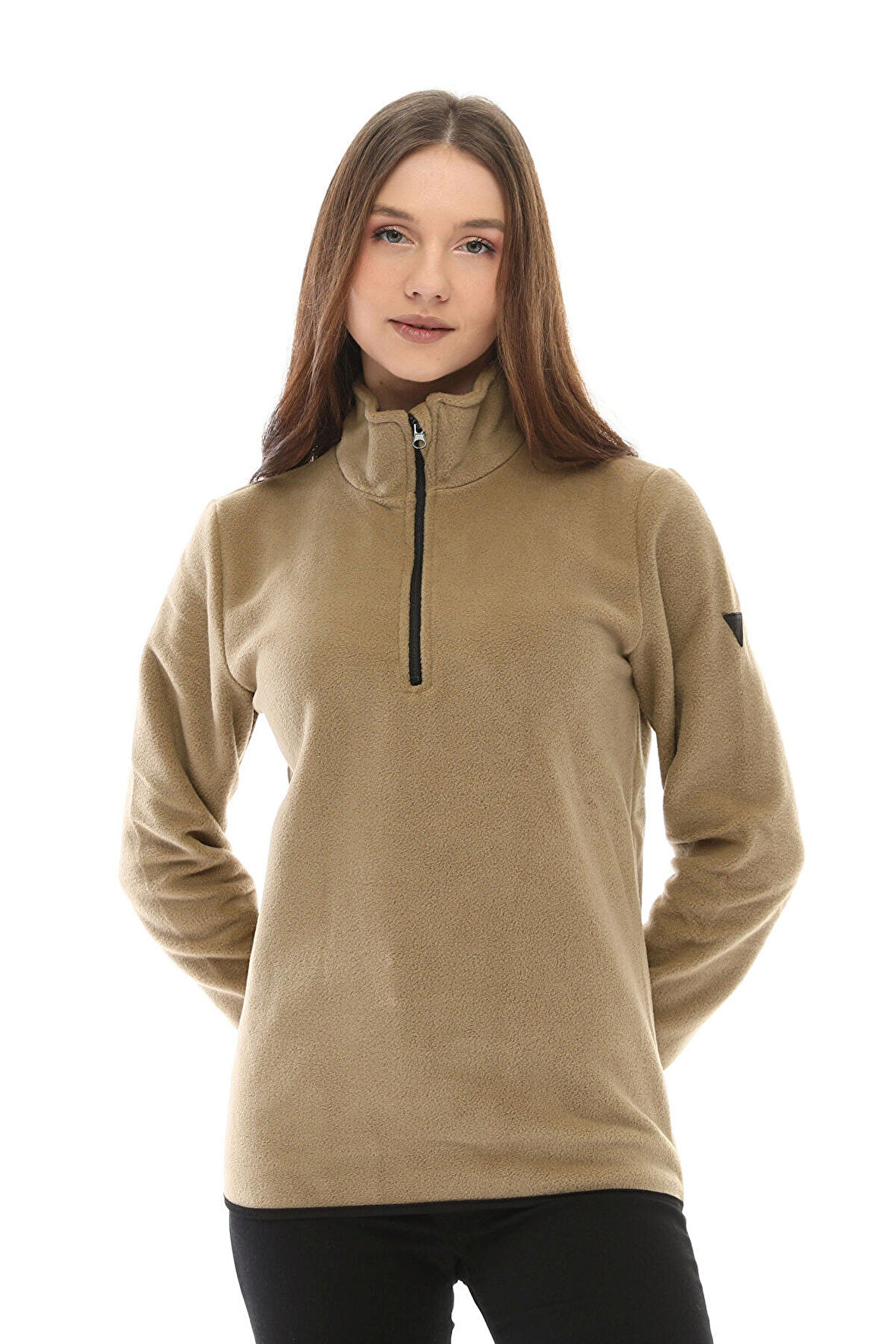 Ghassy Co. Kadın Yarım Fermuar Dik Yaka Polar 