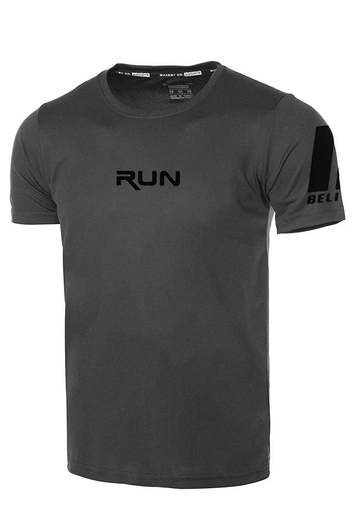 Ghassy Co. Erkek Nem Emici Hızlı Kuruma Performans Running Spor T-shirt