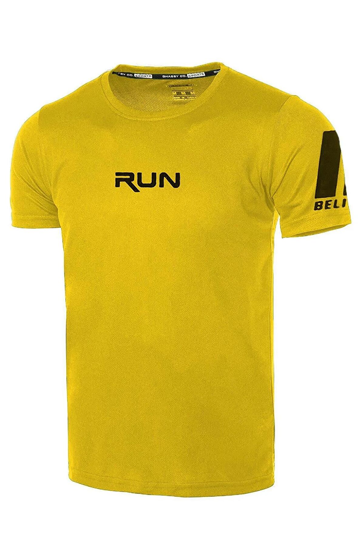 Ghassy Co. Erkek Nem Emici Hızlı Kuruma Performans Running Spor T-shirt