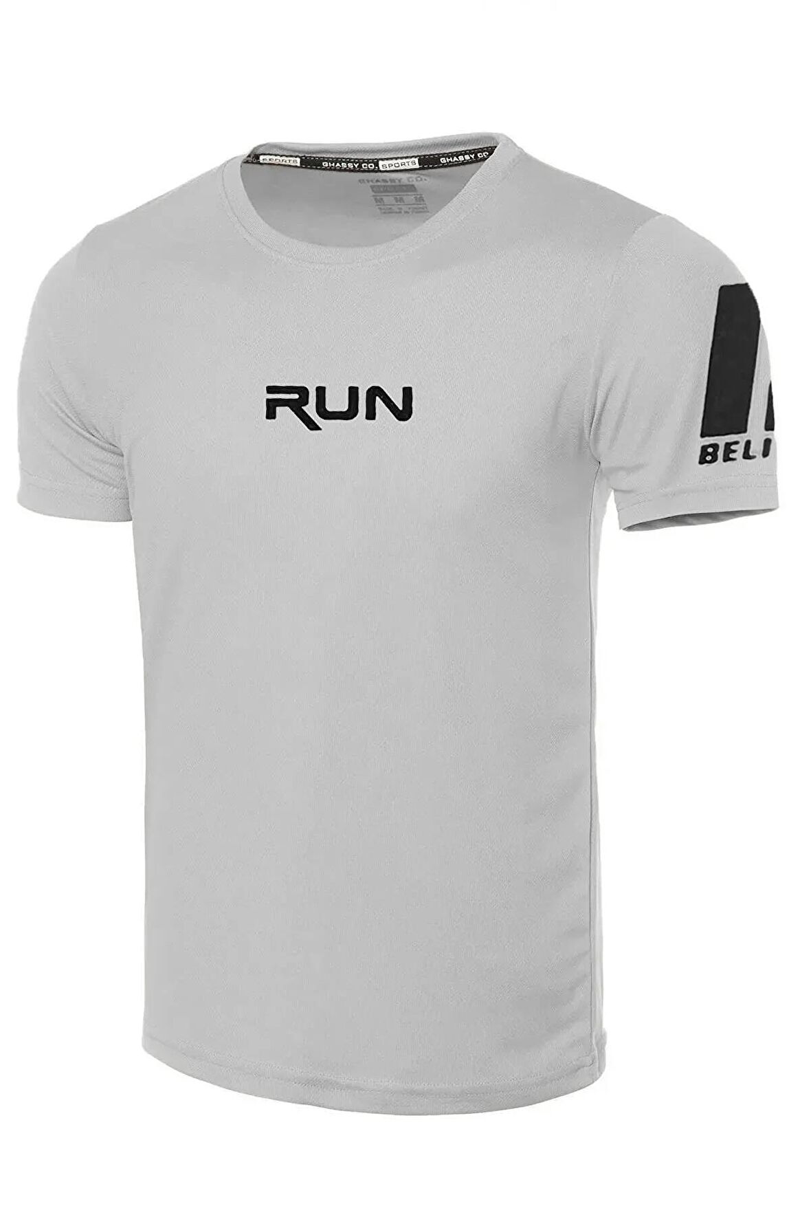 Ghassy Co. Erkek Nem Emici Hızlı Kuruma Performans Running Spor T-shirt