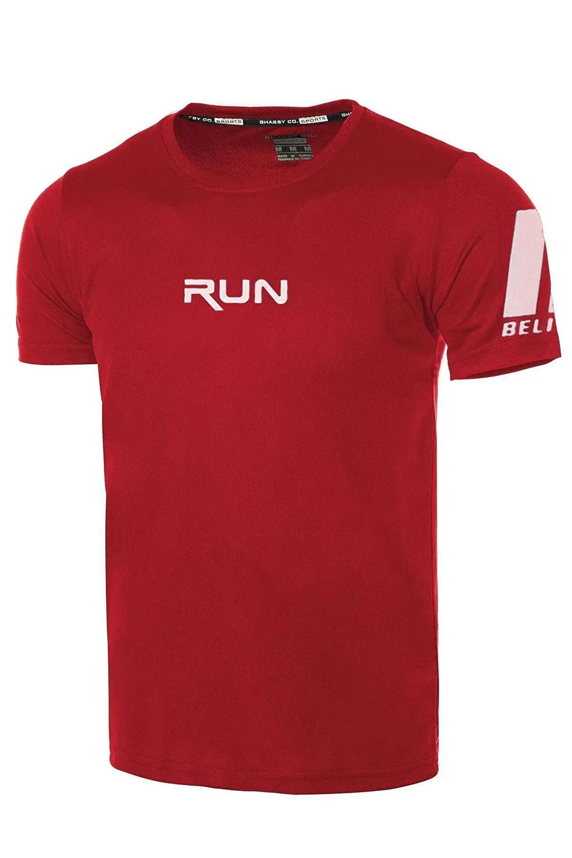 Ghassy Co. Erkek Nem Emici Hızlı Kuruma Performans Running Spor T-shirt