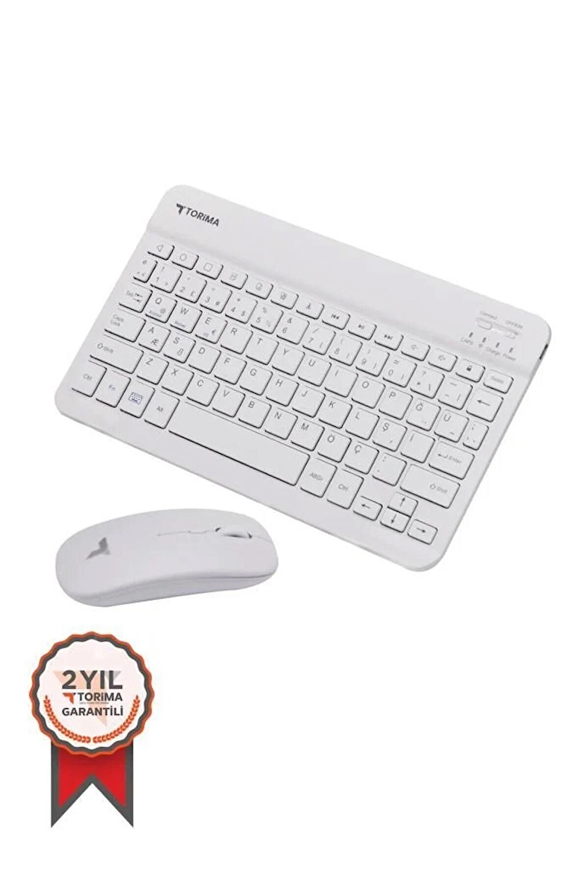 Beyaz Bluetooth Kablosuz Klavye TORİMA TMK-04 