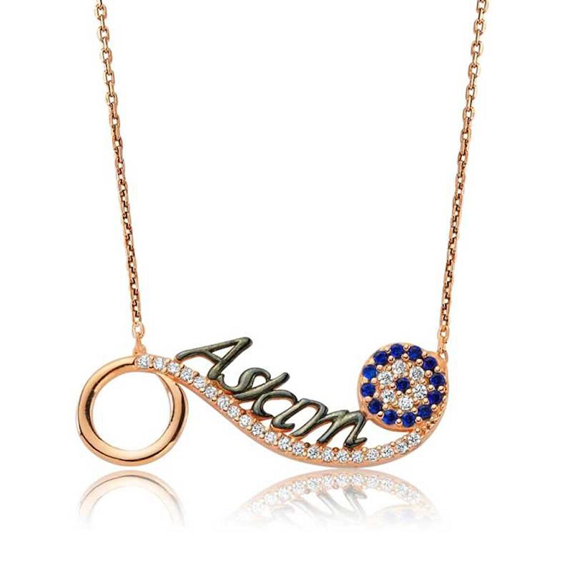 Gümüş Nazarlı Aşkım Kadın Kolye