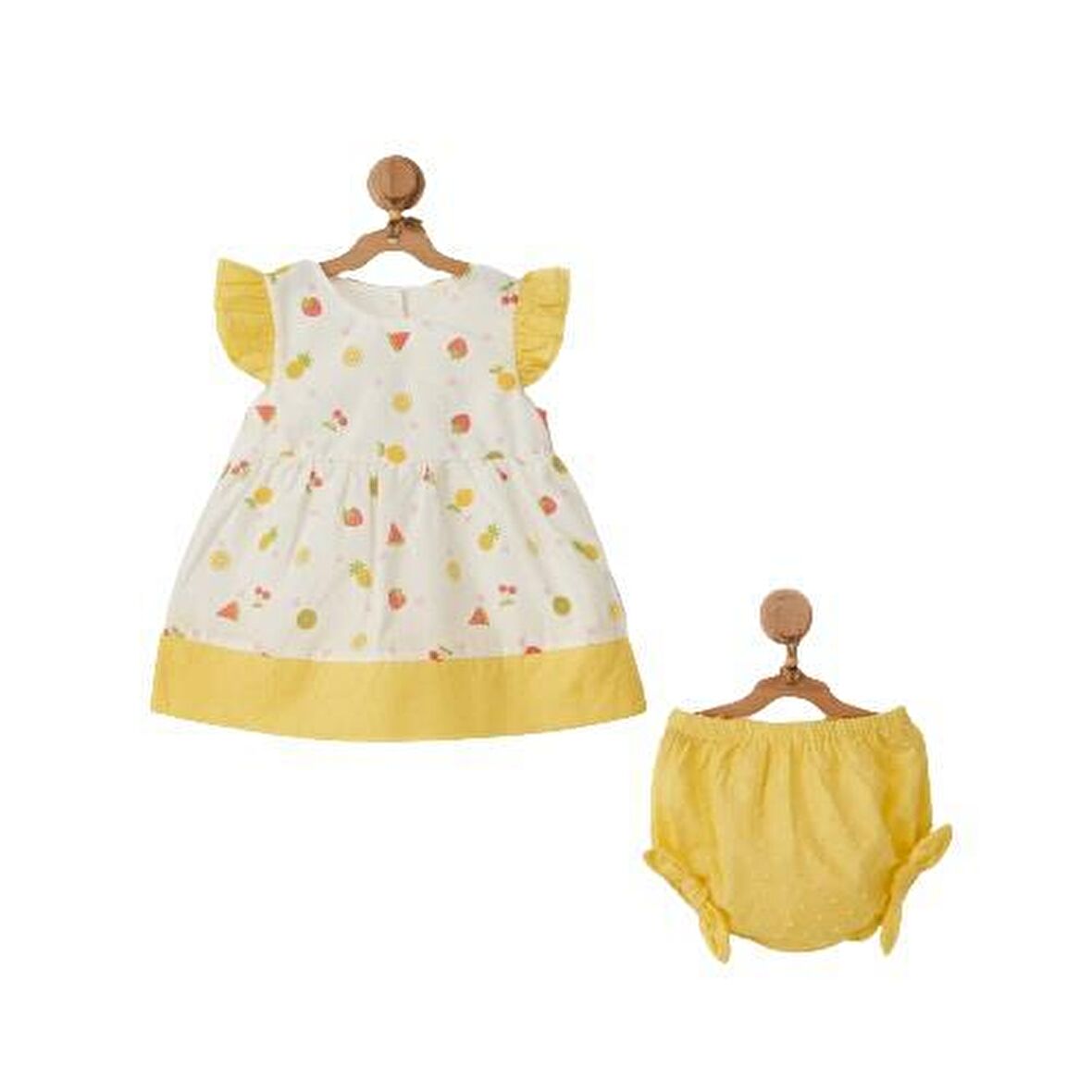 Andywawa AC22733 Multi Fruit Bebek Elbise Takım Yellow
