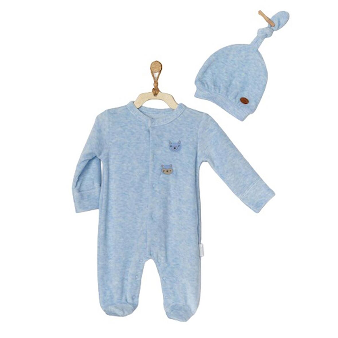 Andywawa AC22313RP Tiny Bear&Friends Kadife Bebek Tulum Takım Blue