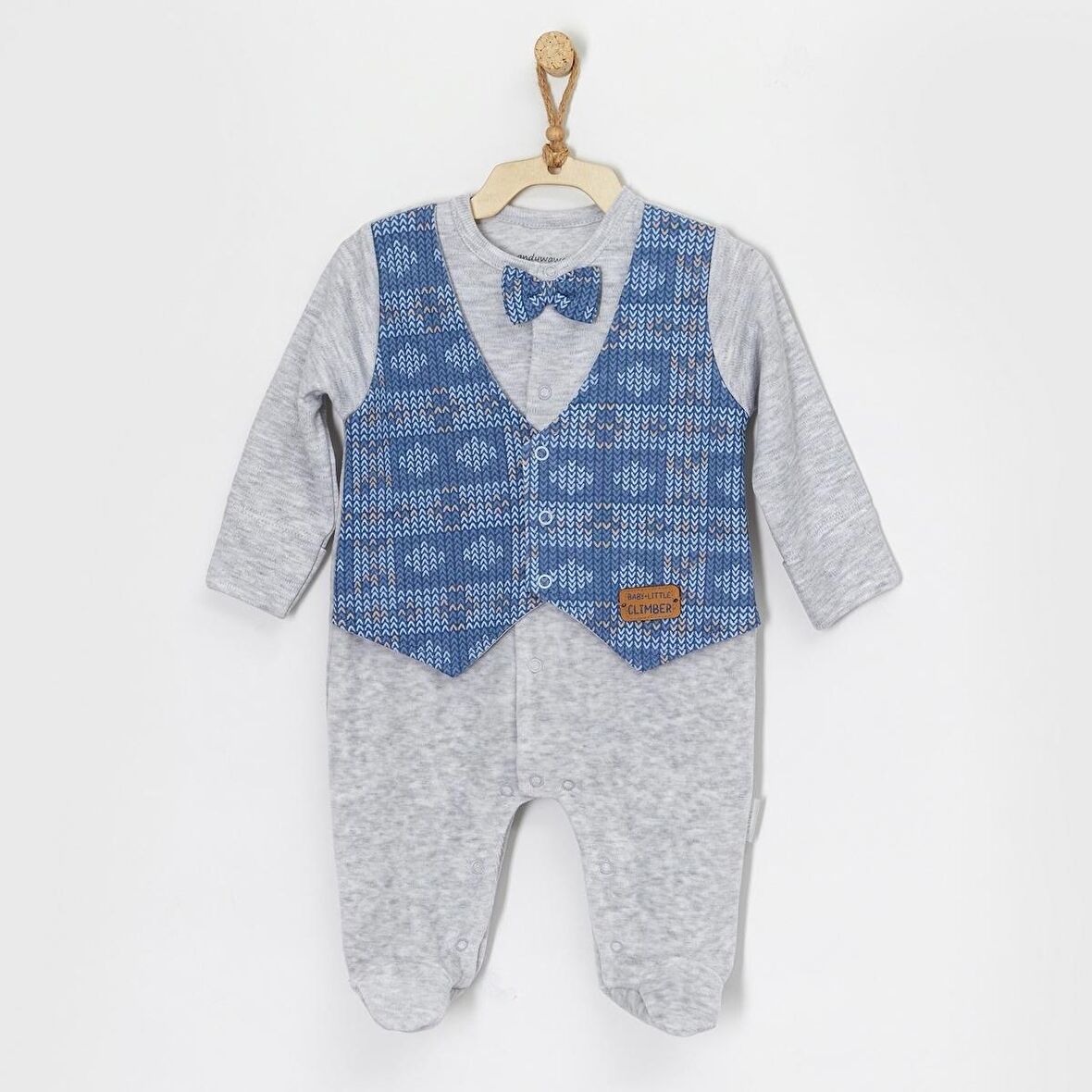 Andywawa Velvet Little Bebek Tulumu AC22146RP