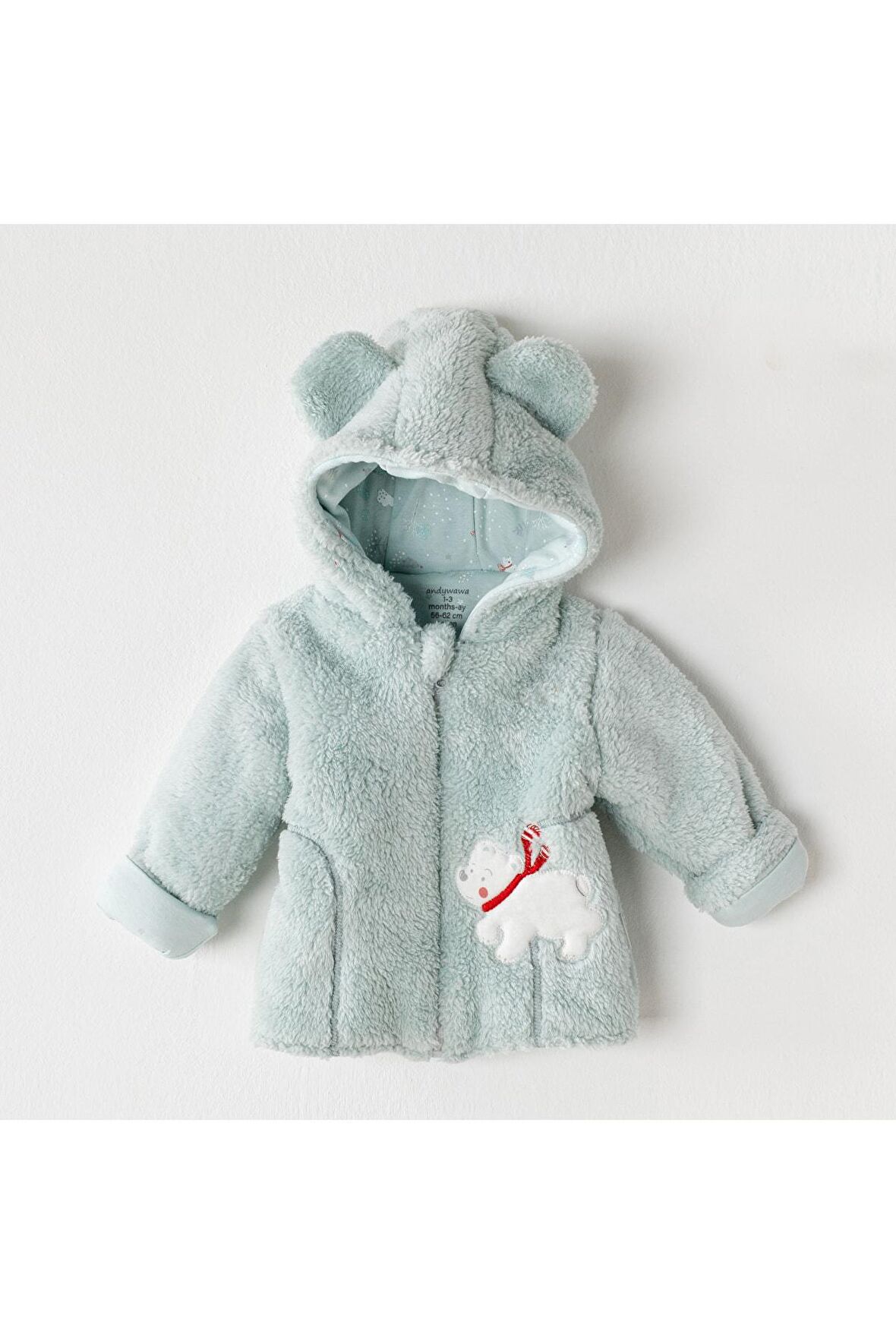 Andy Wawa Bebek Mont Coat Welsoft Lıttle Polar Bear AC23087