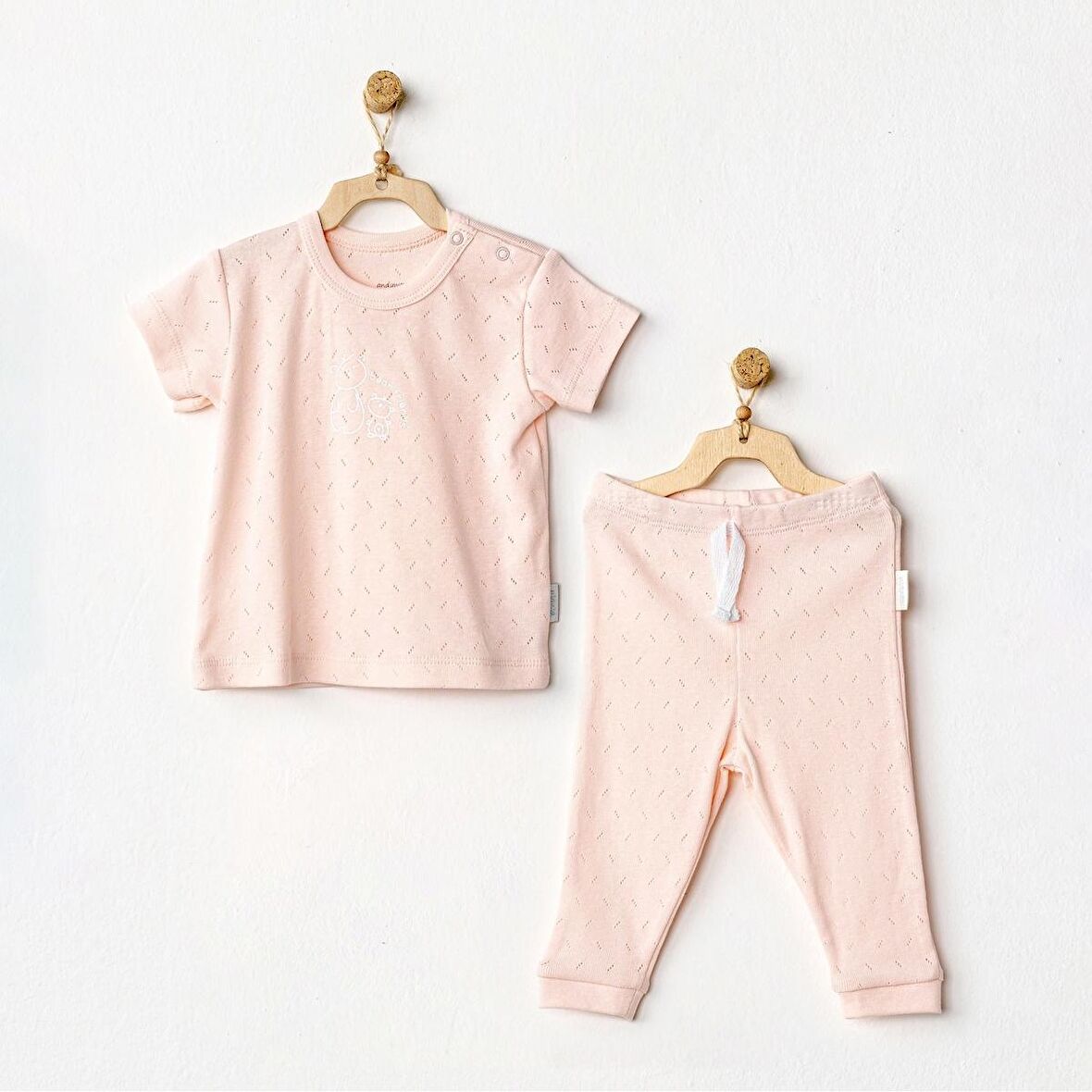 Andywawa Jacquard 2'li Kısa Kollu Bebek Takımı AC24709