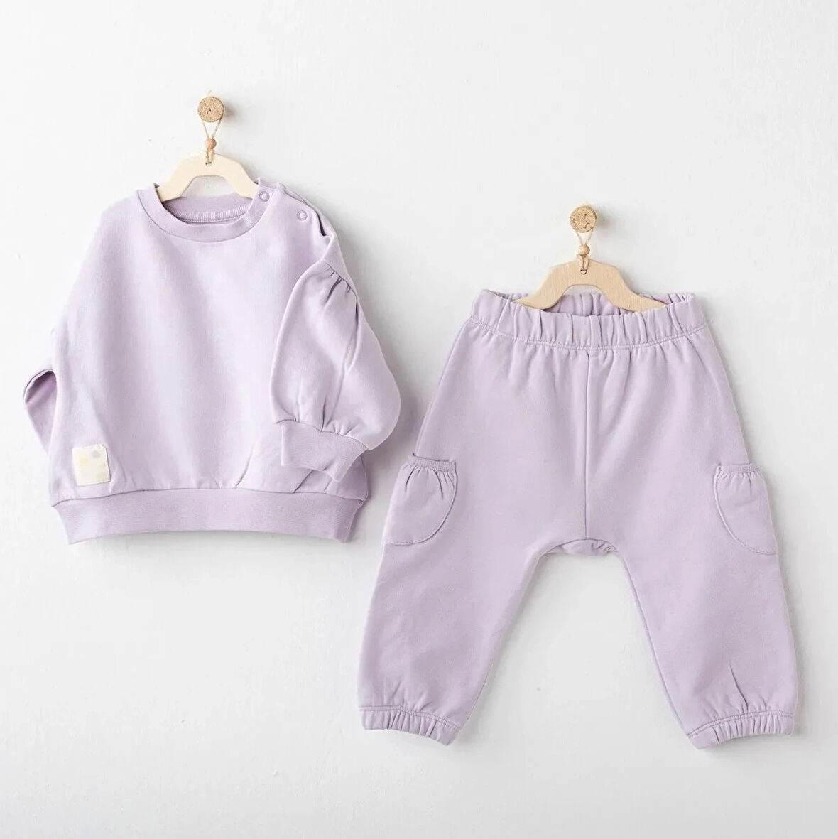 Andywawa Ac25353 Basic 2'li Bebe Takım Lila