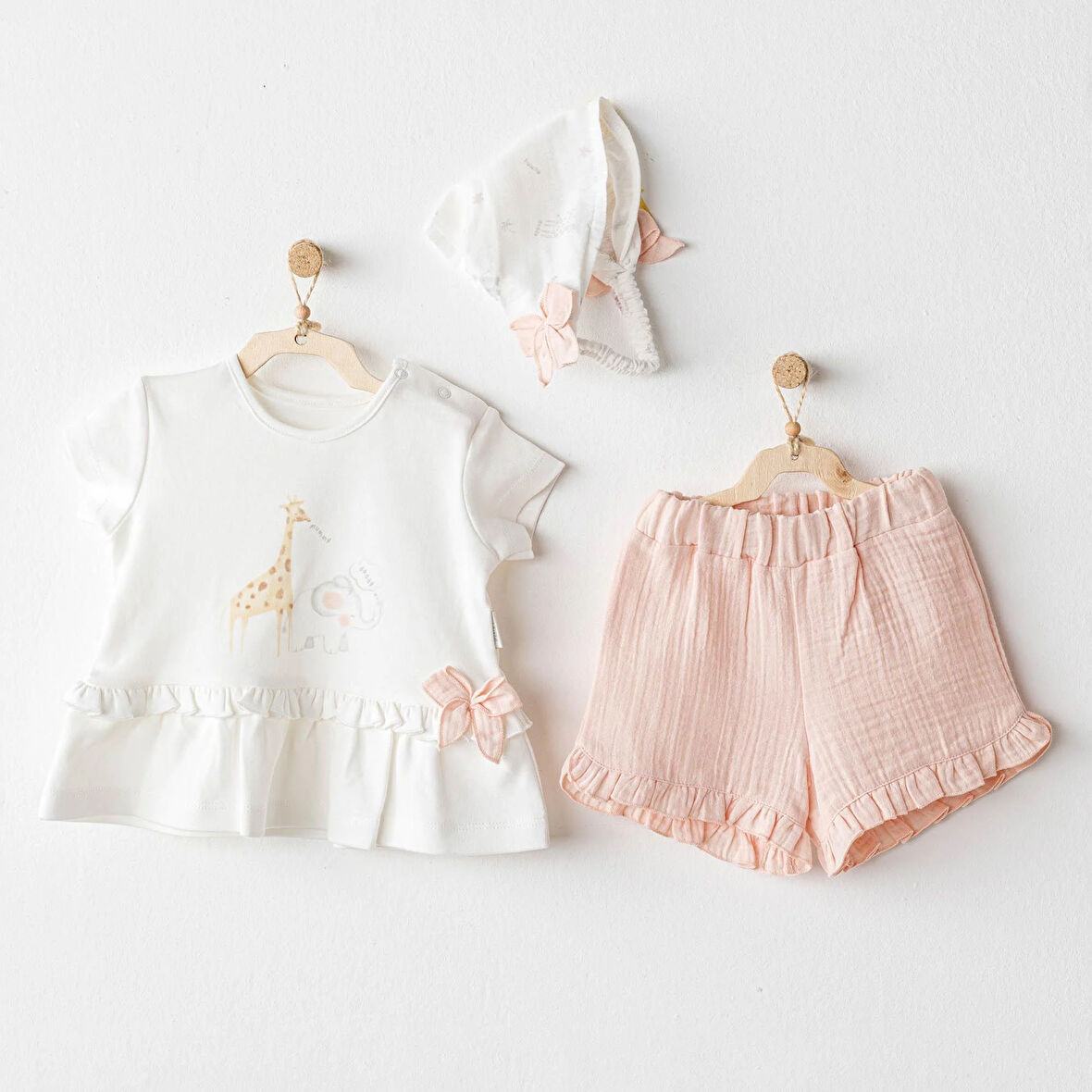 Kız Bebek Takim 3 Pcs Set Love Family AC25506