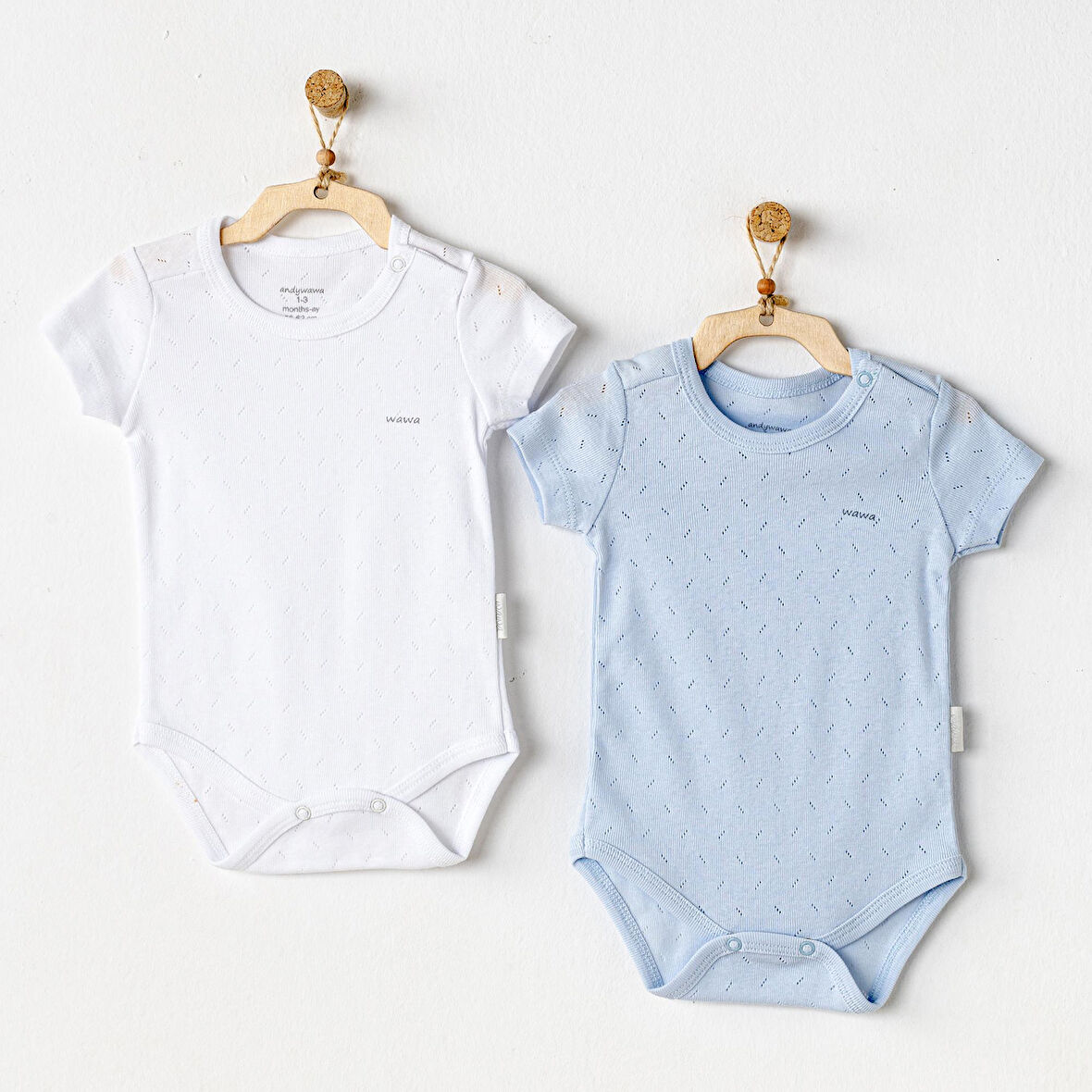 Bebek Body 2 Parça Short Sleeve Body Jacquard Basic AC25554